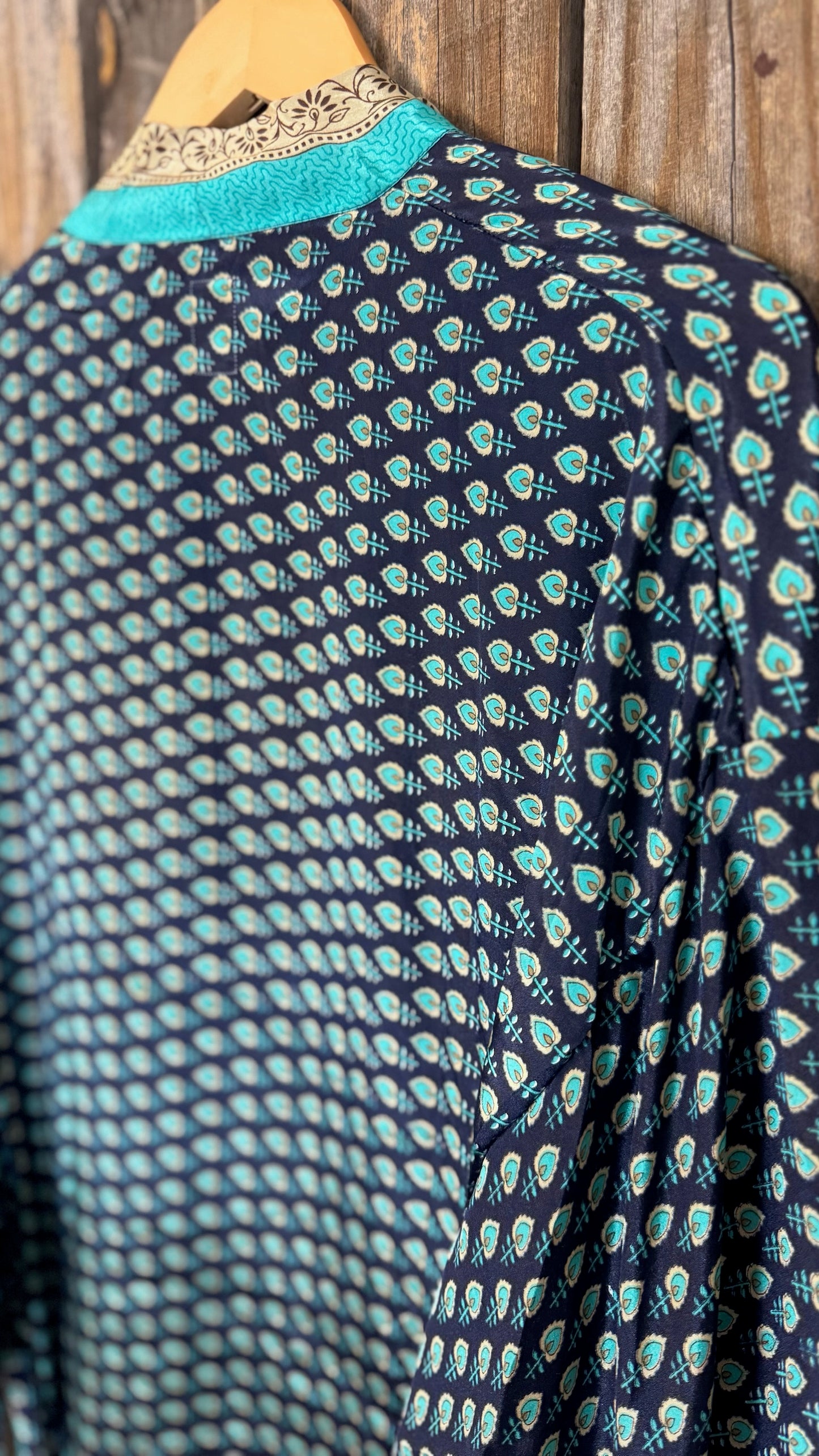 Creosote Sari Silk Kimono 016