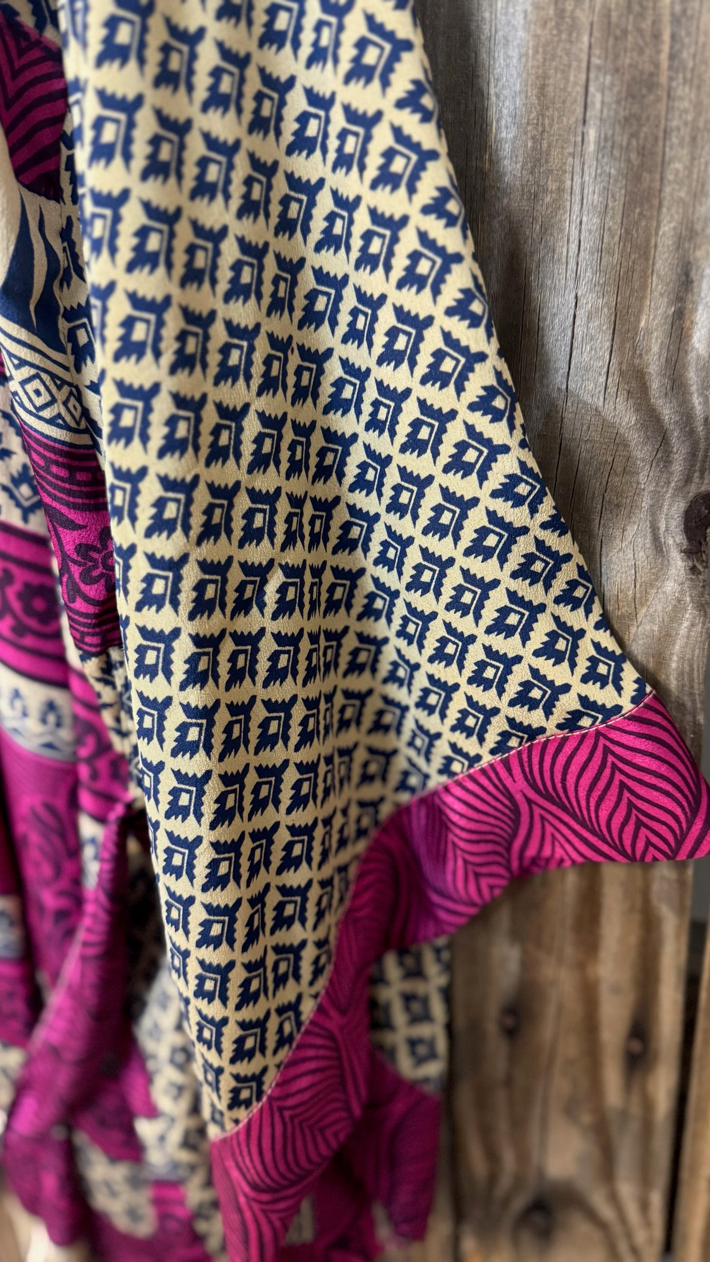 Creosote Sari Silk Kimono 020