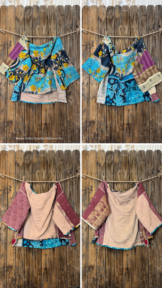 Moon Valley Kantha Pullover Top - 012