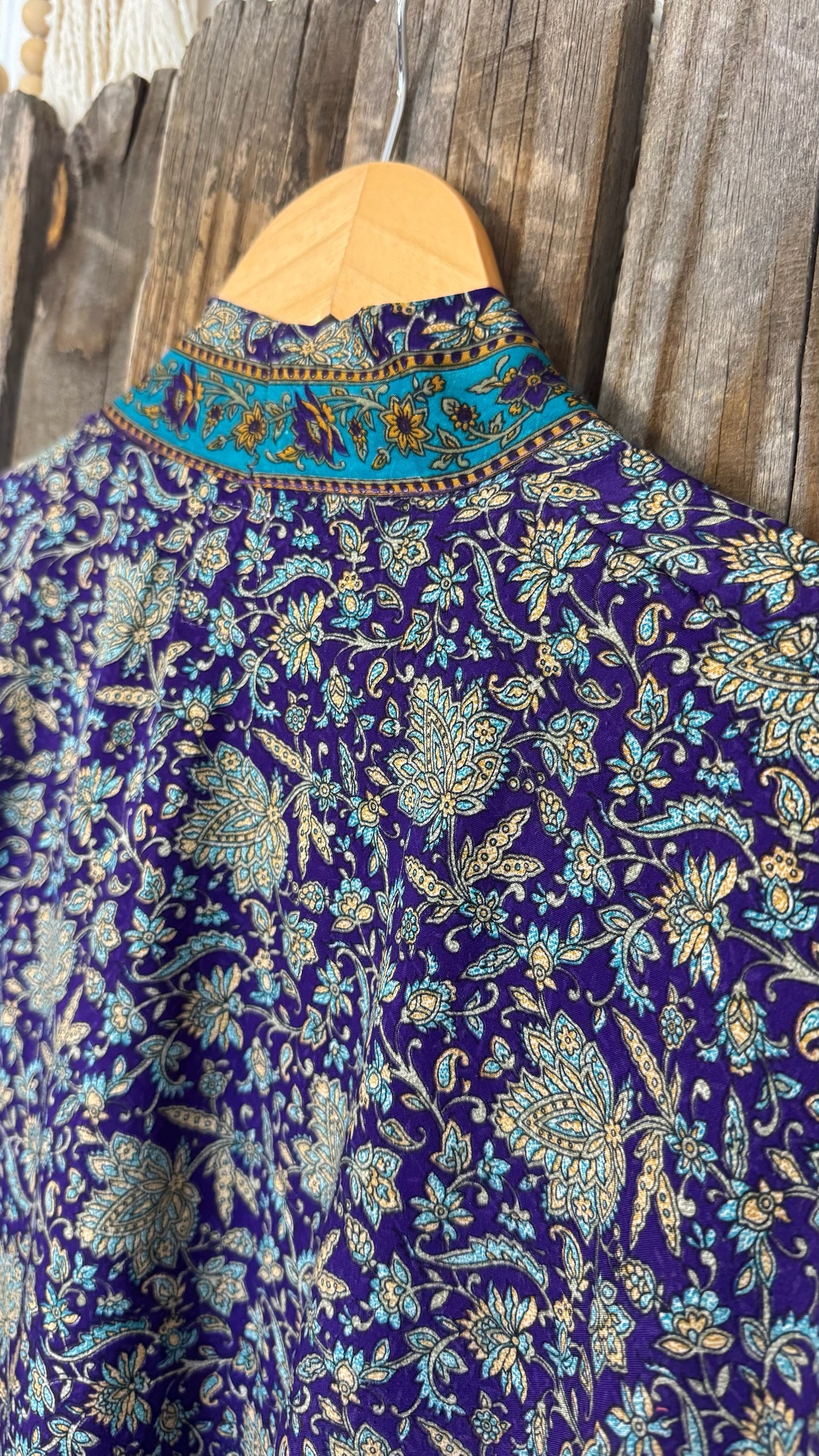 Creosote Sari Silk Kimono 018