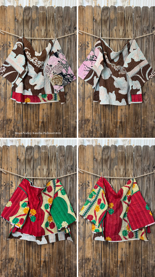 Moon Valley Kantha Pullover Top - 003
