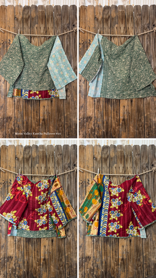 Moon Valley Kantha Pullover Top - 020