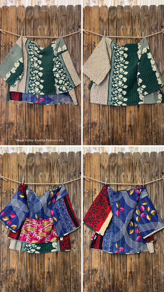 Moon Valley Kantha Pullover Top - 021