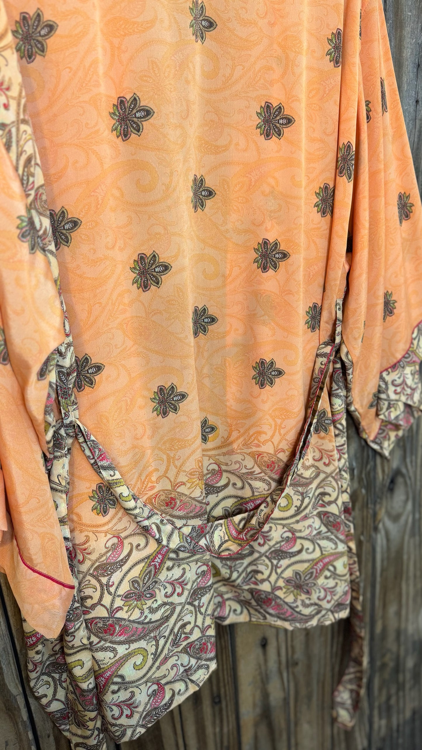 Creosote Sari Silk Kimono 002