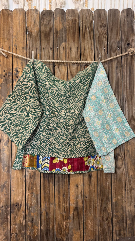 Moon Valley Kantha Pullover Top - 020