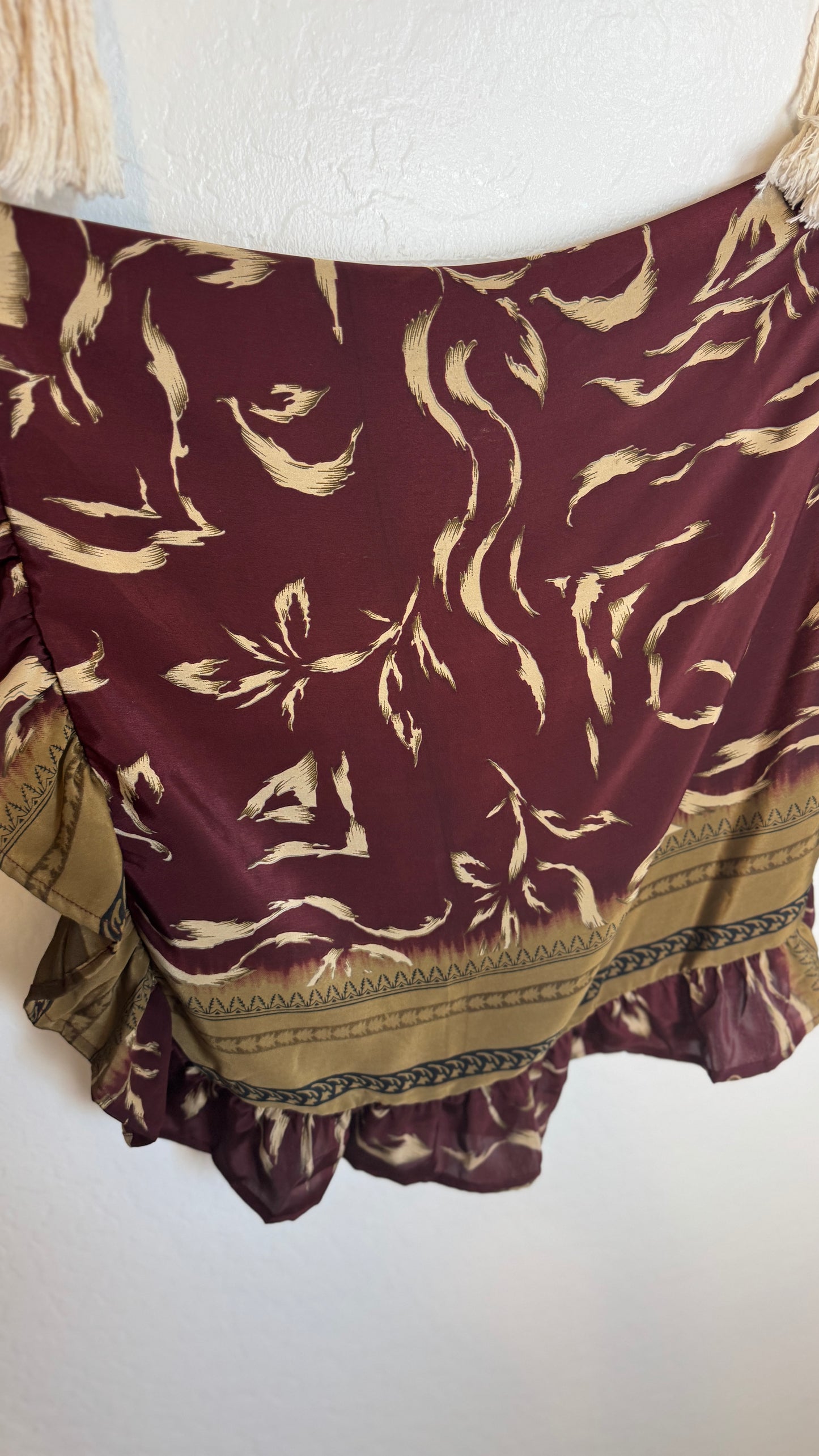 Bell Sleeve Silk Wrap Tie Top 006