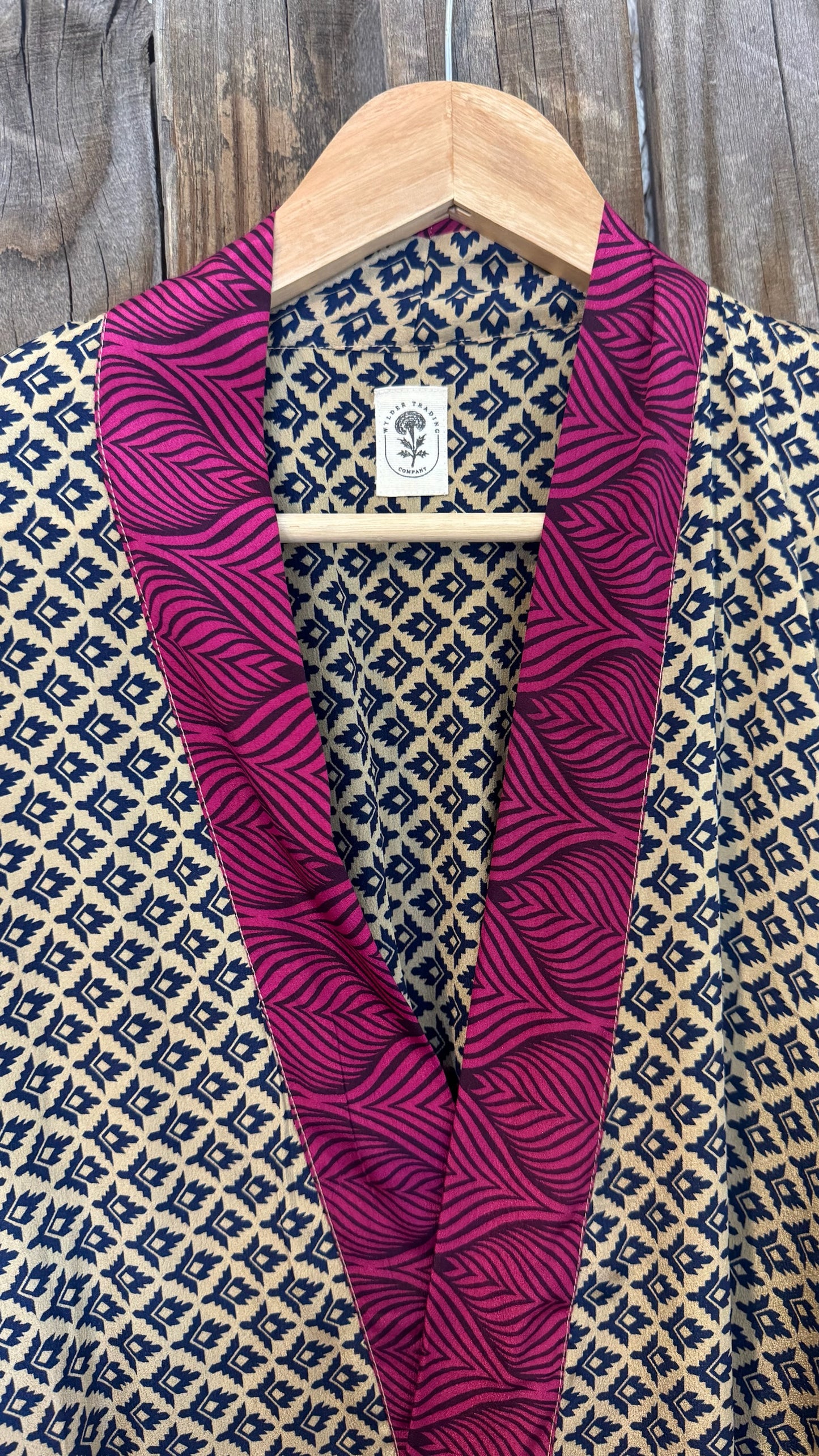 Creosote Sari Silk Kimono 020