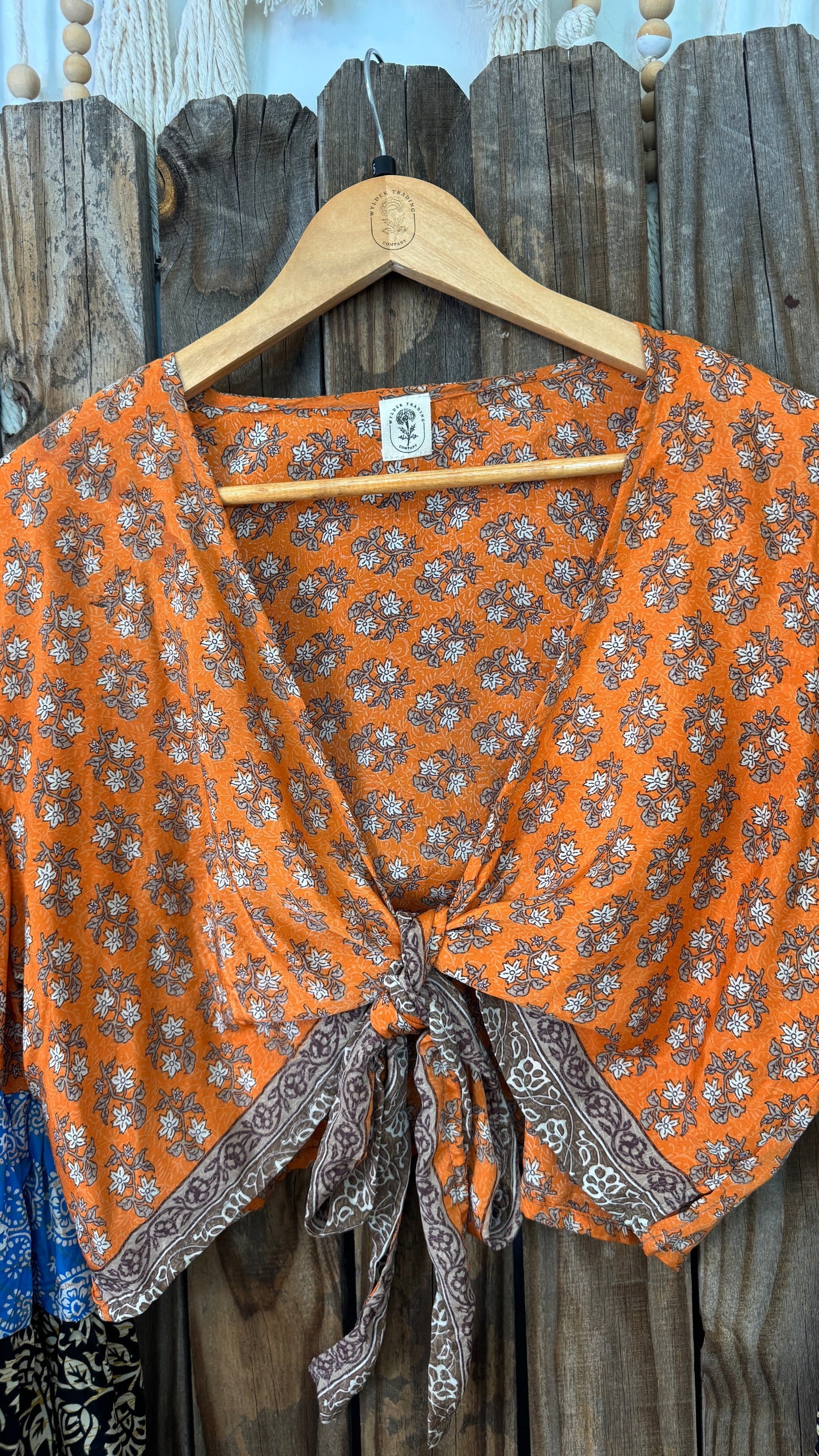 Thunderstruck ⚡ Silk Wrap Tie Top 005