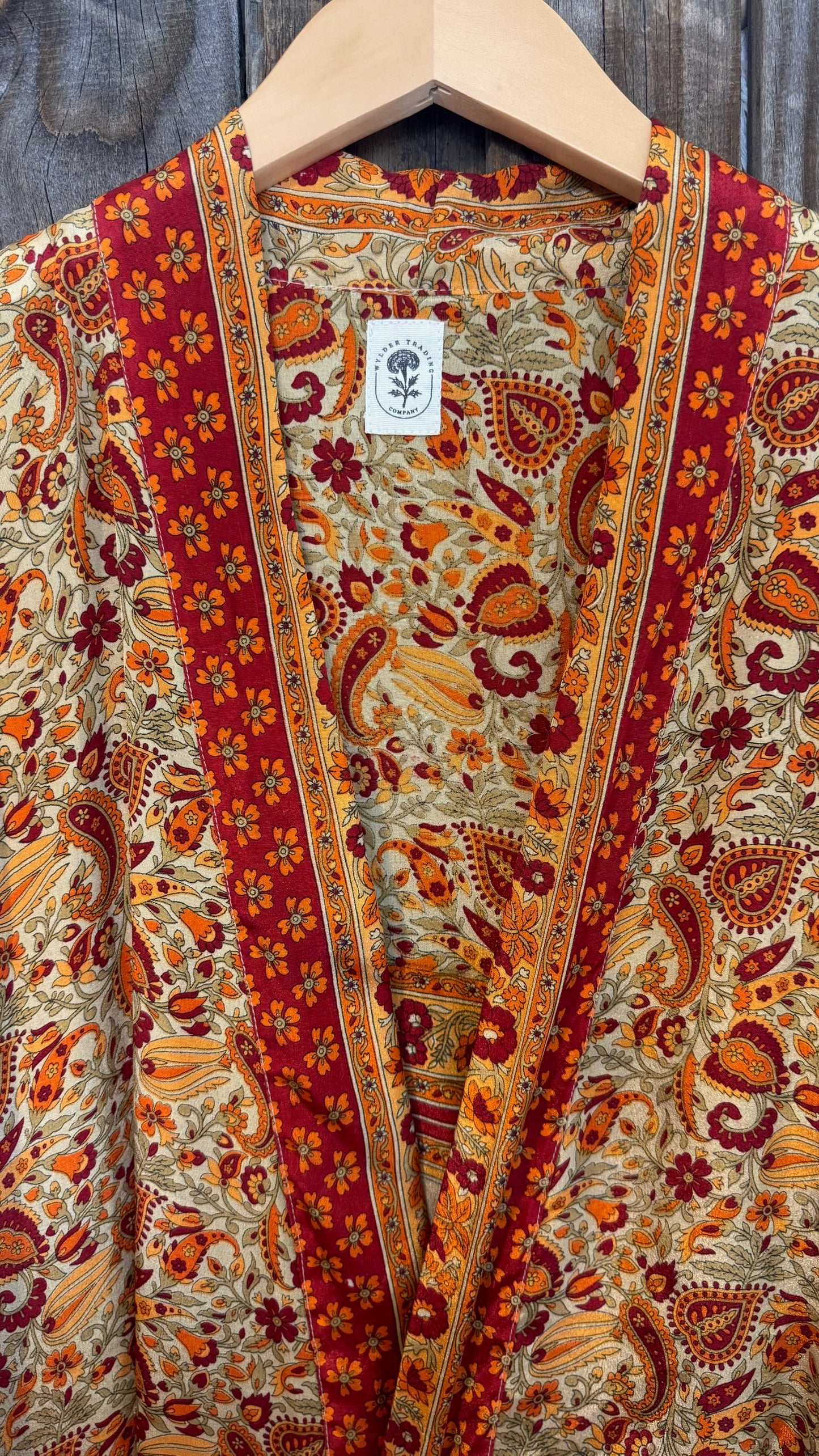 Creosote Sari Silk Kimono 003