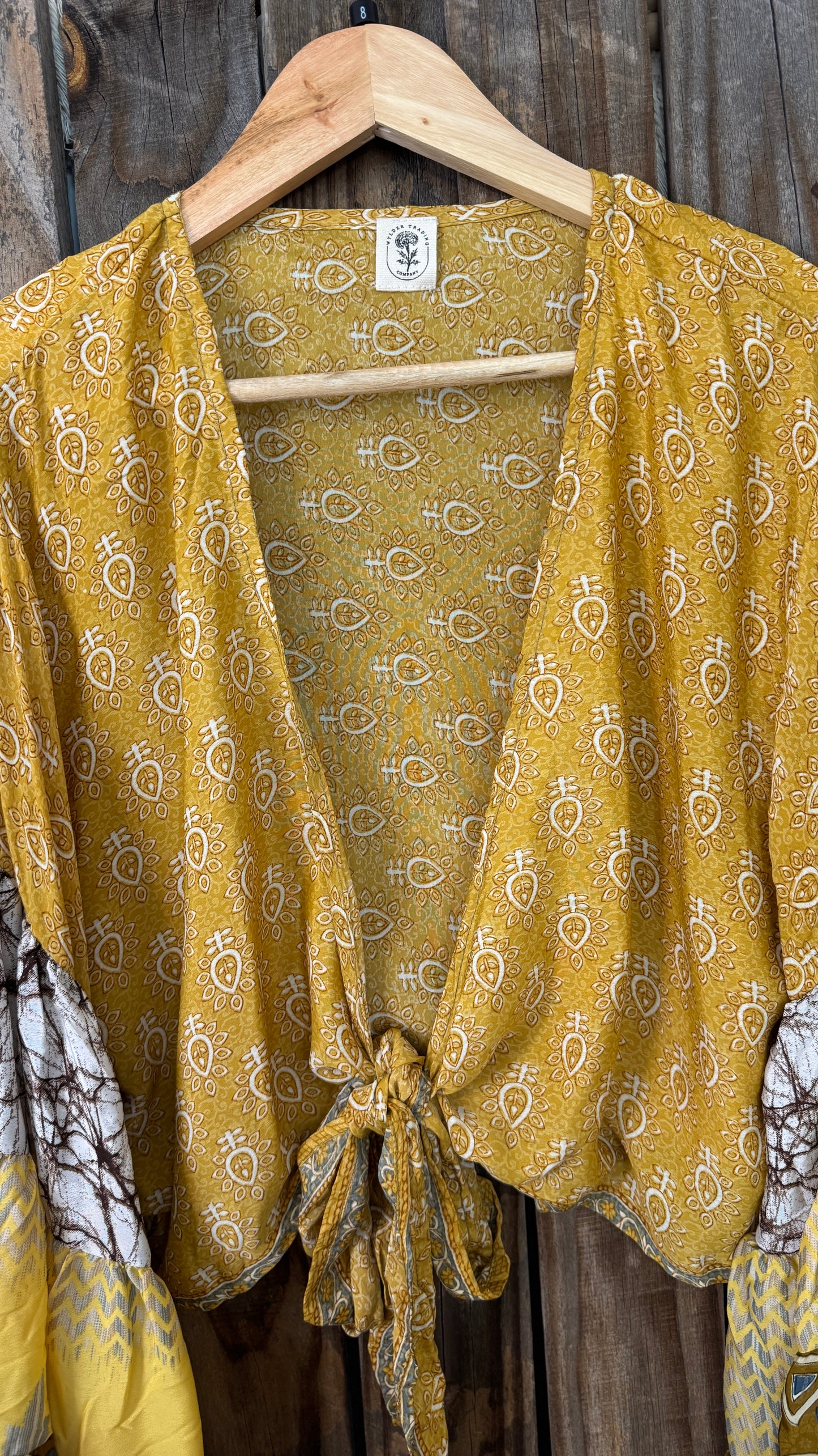 Thunderstruck ⚡ Silk Wrap Tie Top 008