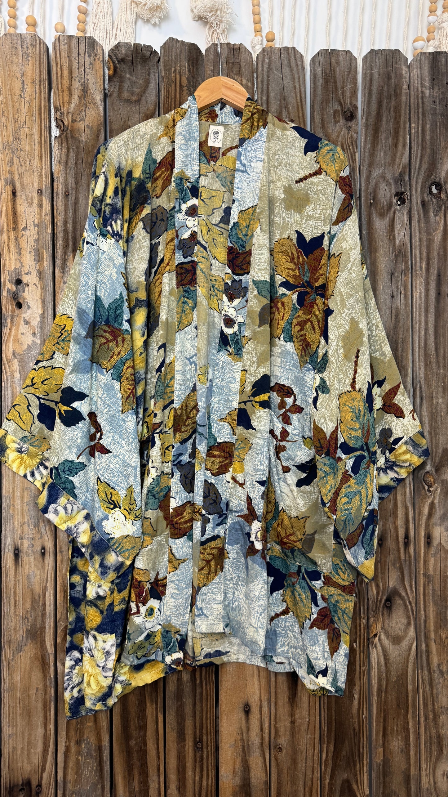 Creosote Sari Silk Kimono 012