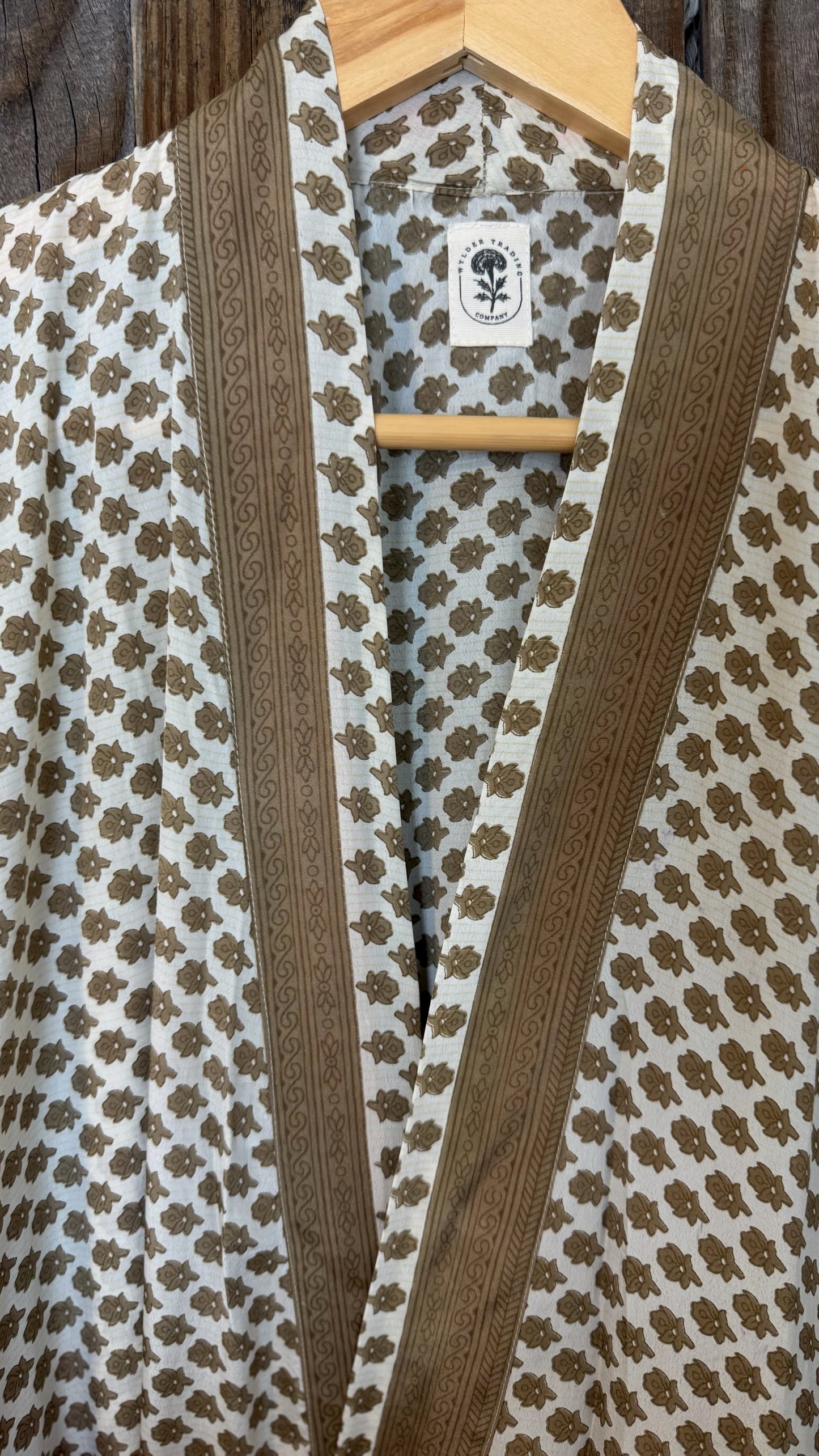 Creosote Sari Silk Kimono 009