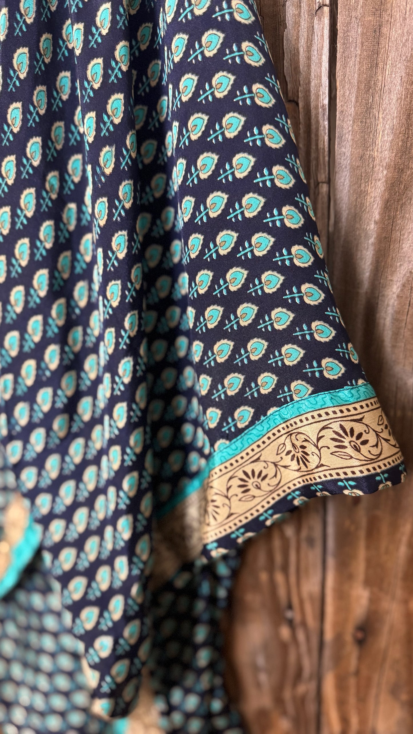 Creosote Sari Silk Kimono 016