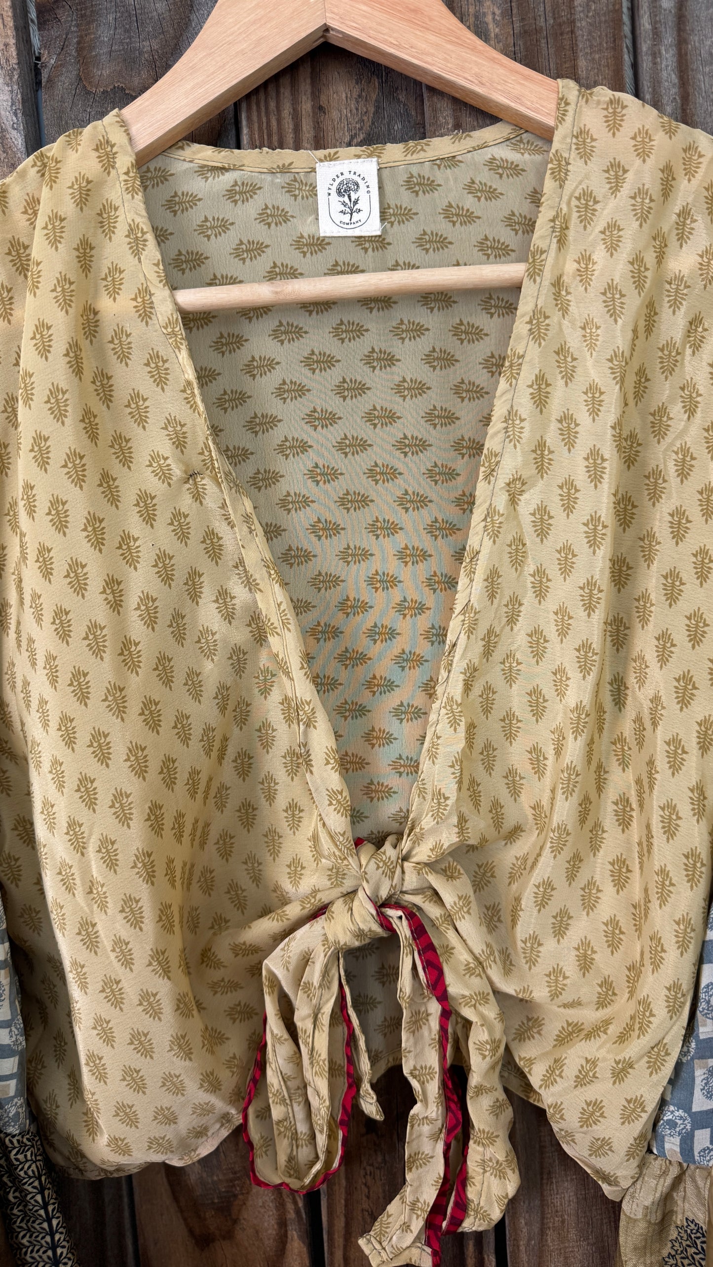 Thunderstruck ⚡ Silk Wrap Tie Top 007