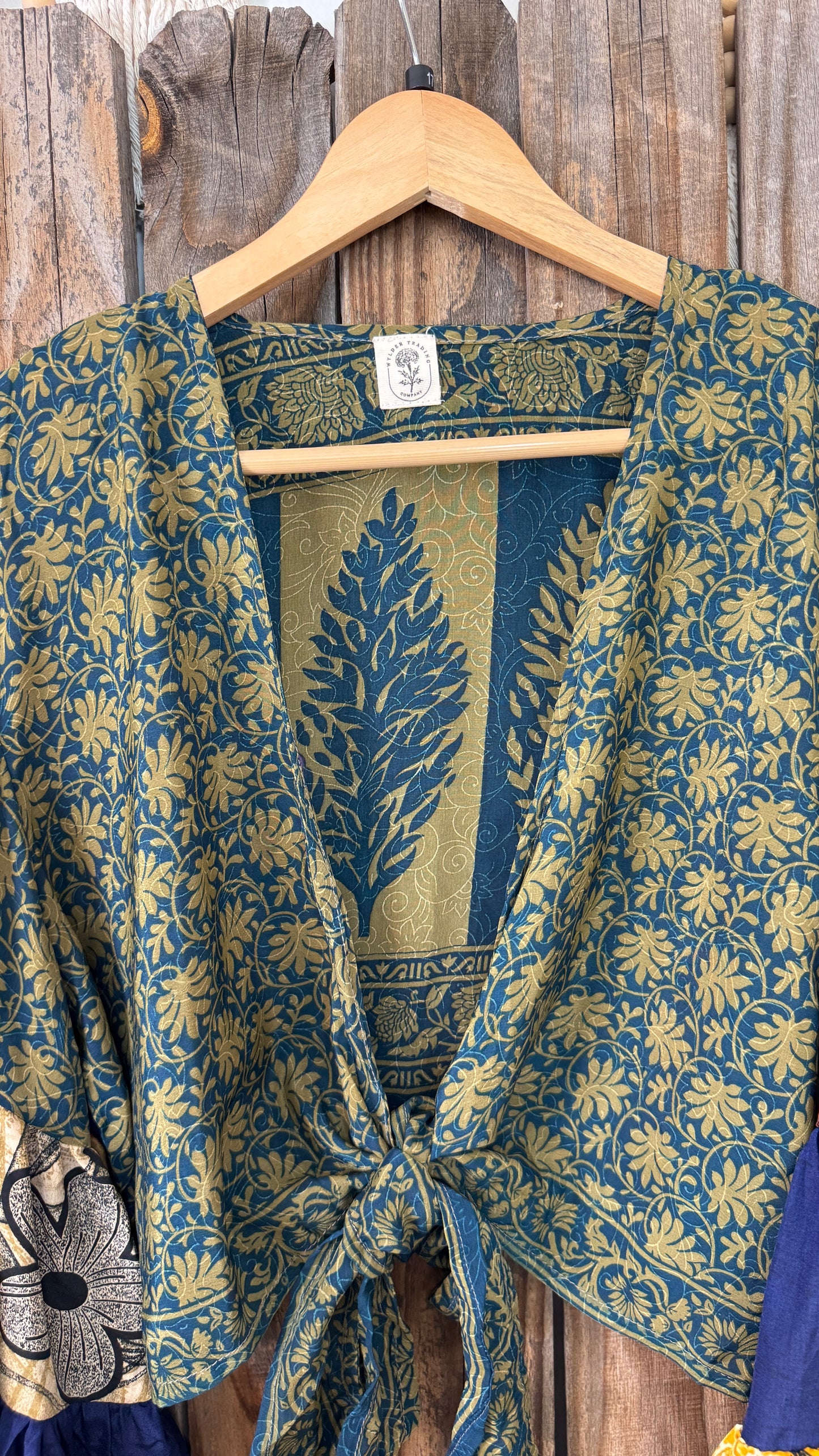 Thunderstruck ⚡ Silk Wrap Tie Top 017