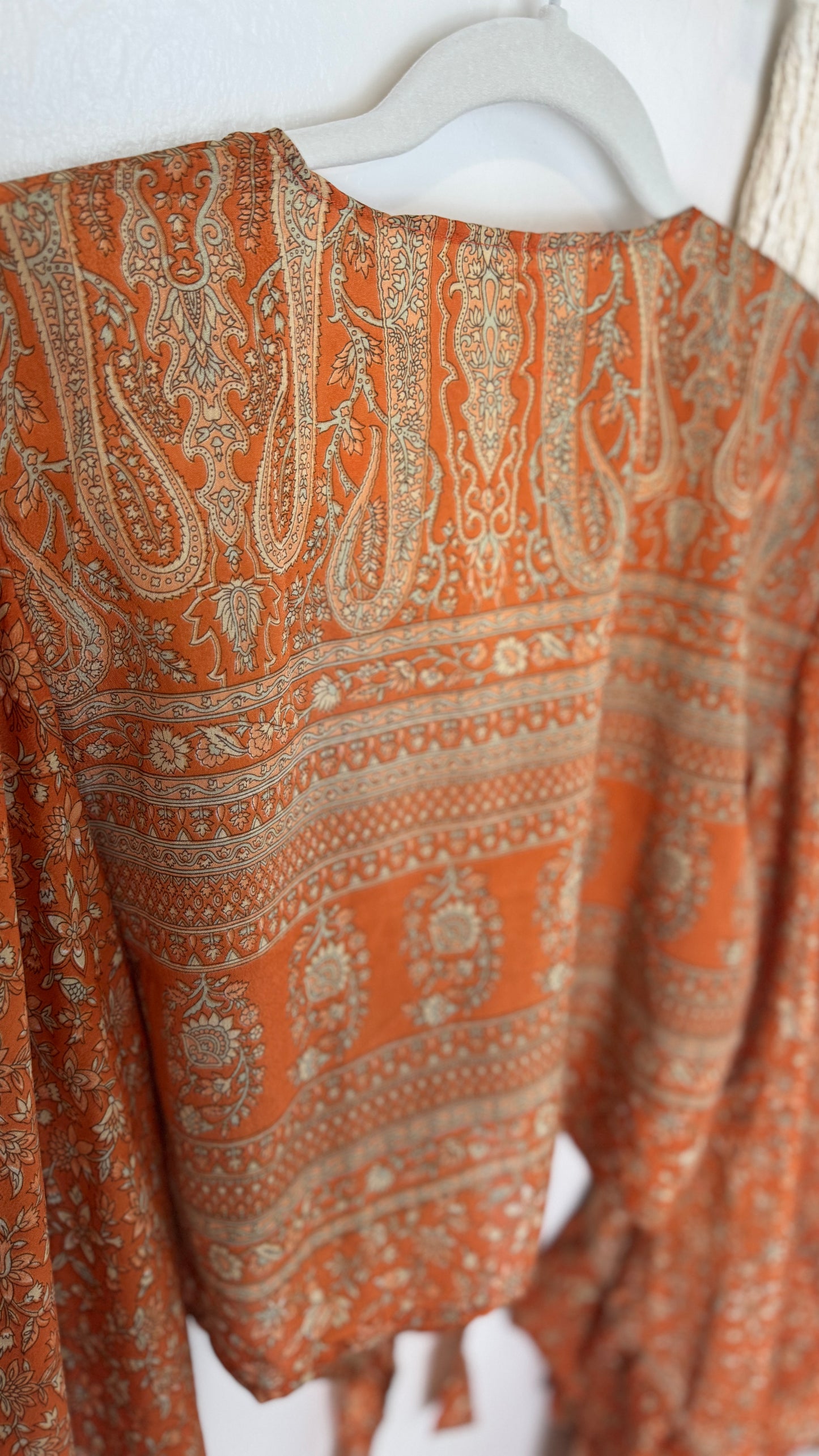 Bell Sleeve Silk Wrap Tie Top 011