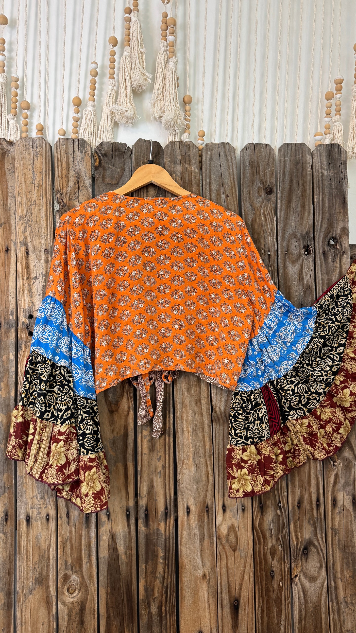 Thunderstruck ⚡ Silk Wrap Tie Top 005