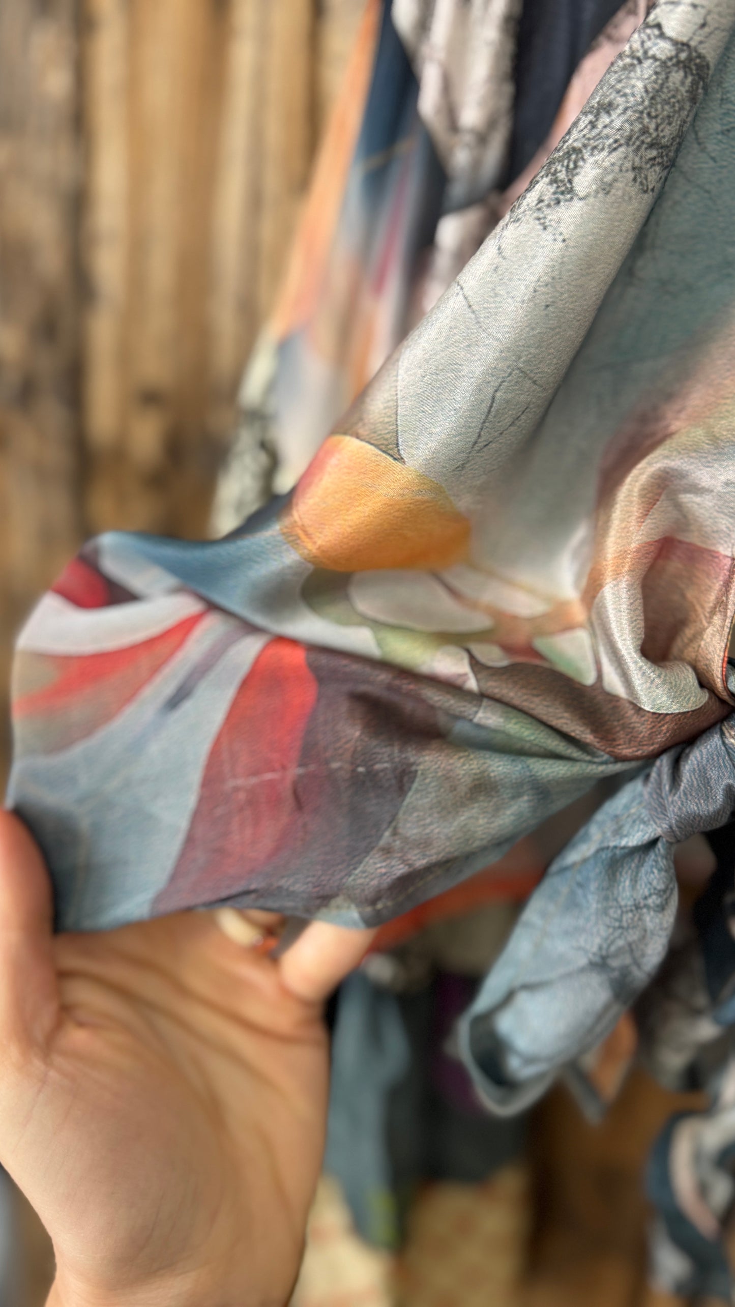 Thunderstruck ⚡ Silk Wrap Tie Top 014