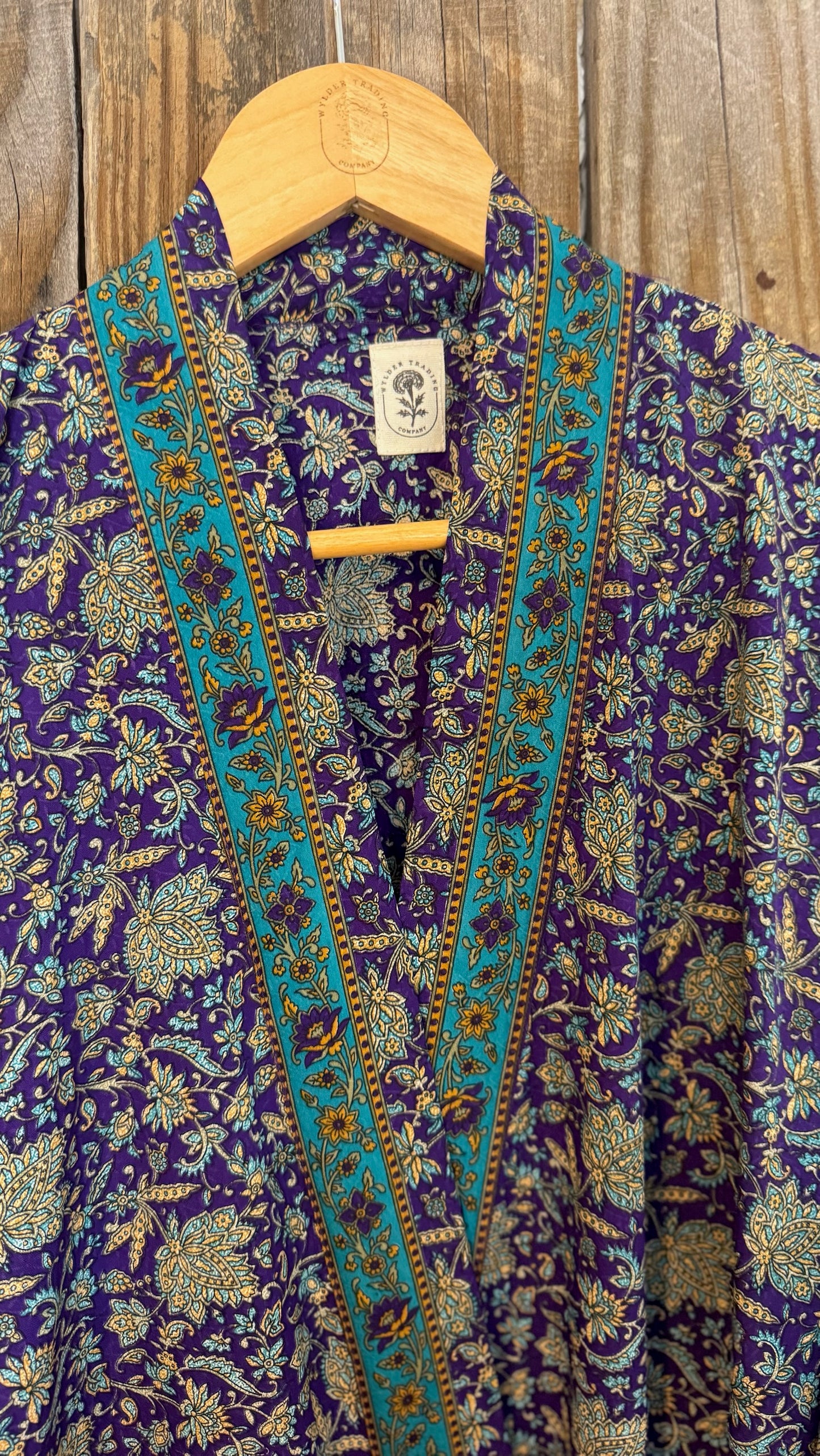 Creosote Sari Silk Kimono 018