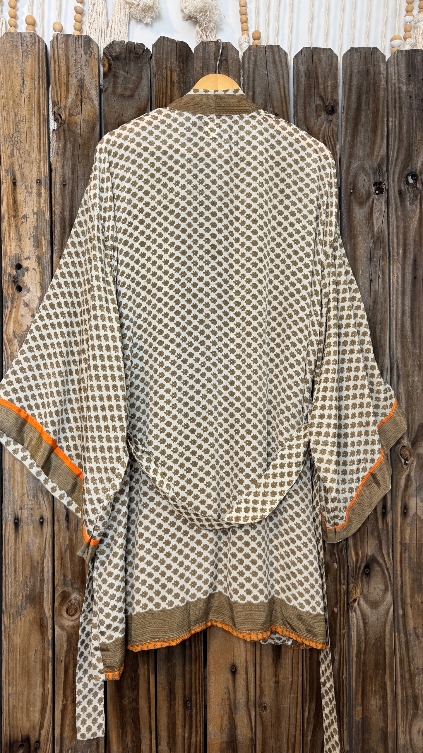 Creosote Sari Silk Kimono 009