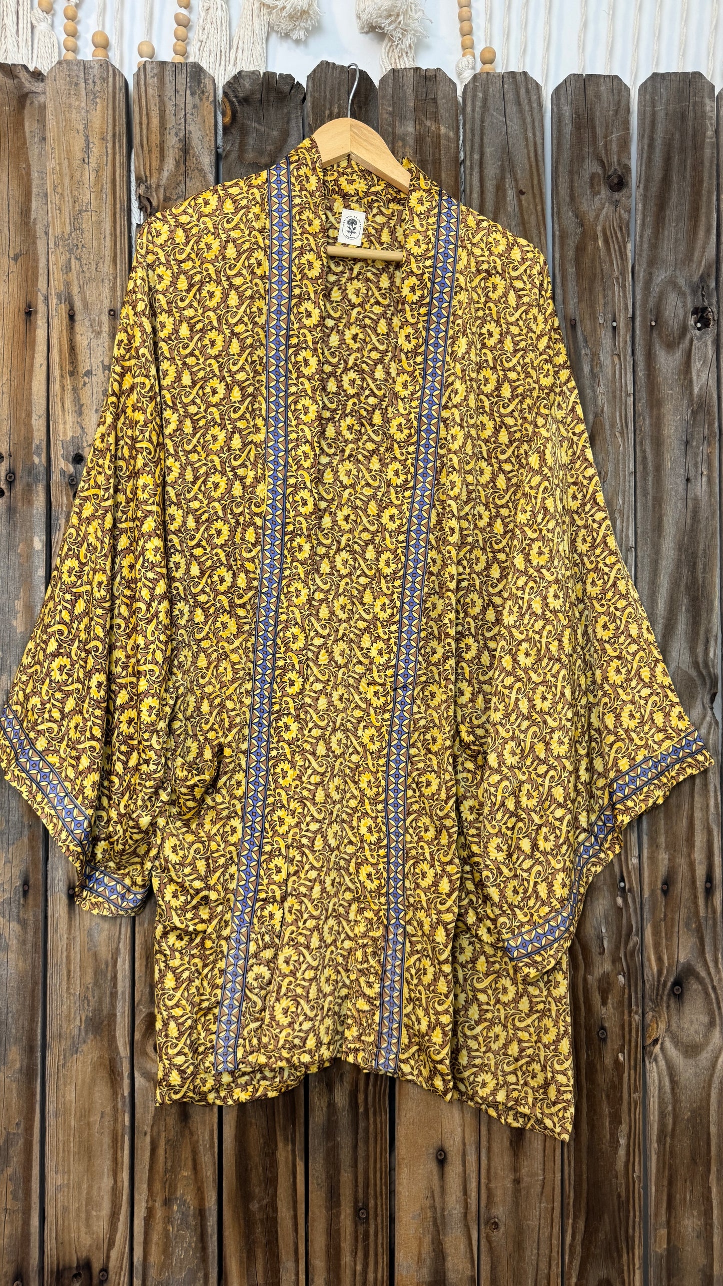Creosote Sari Silk Kimono 007