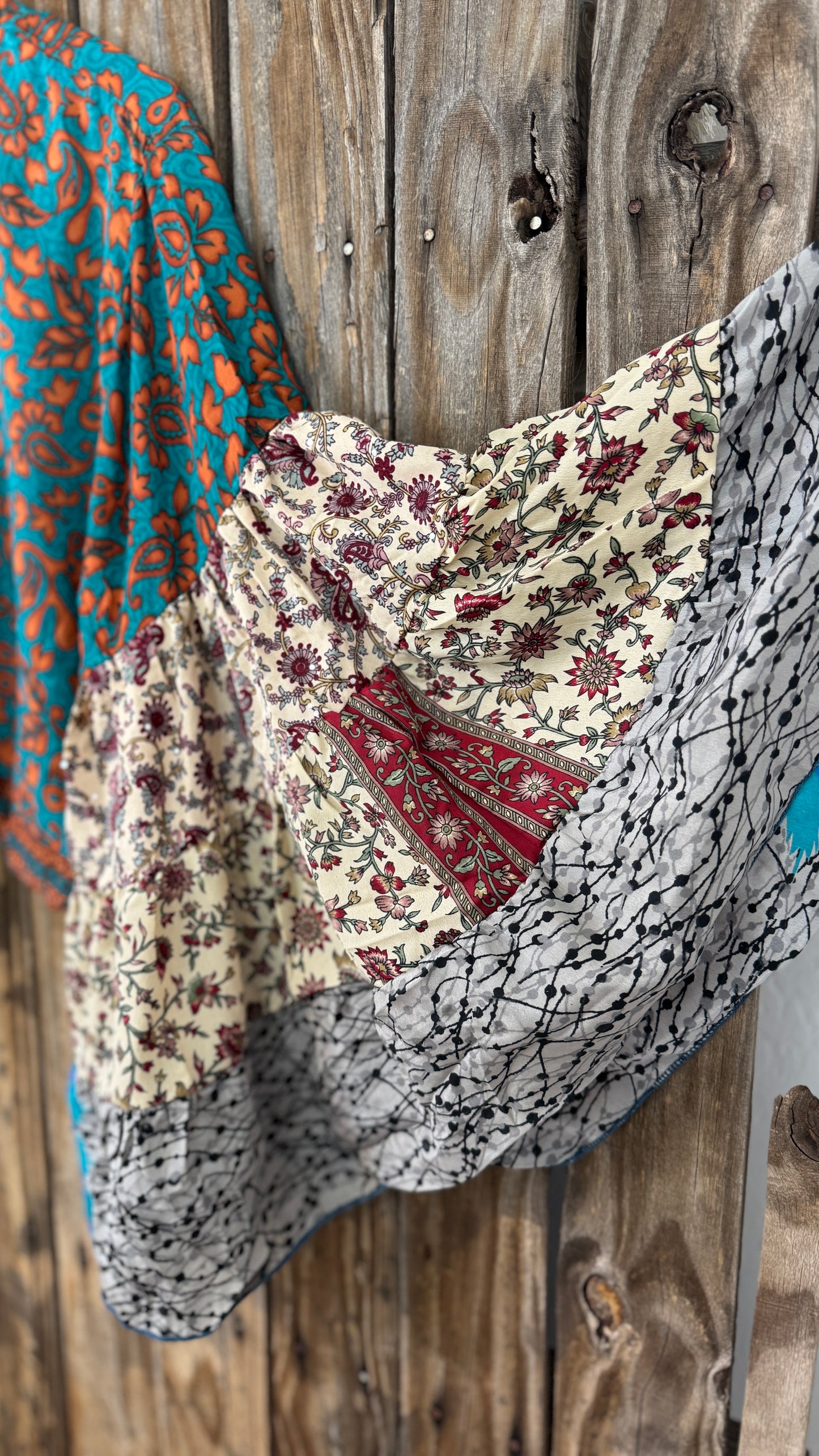 Thunderstruck ⚡ Silk Wrap Tie Top 013