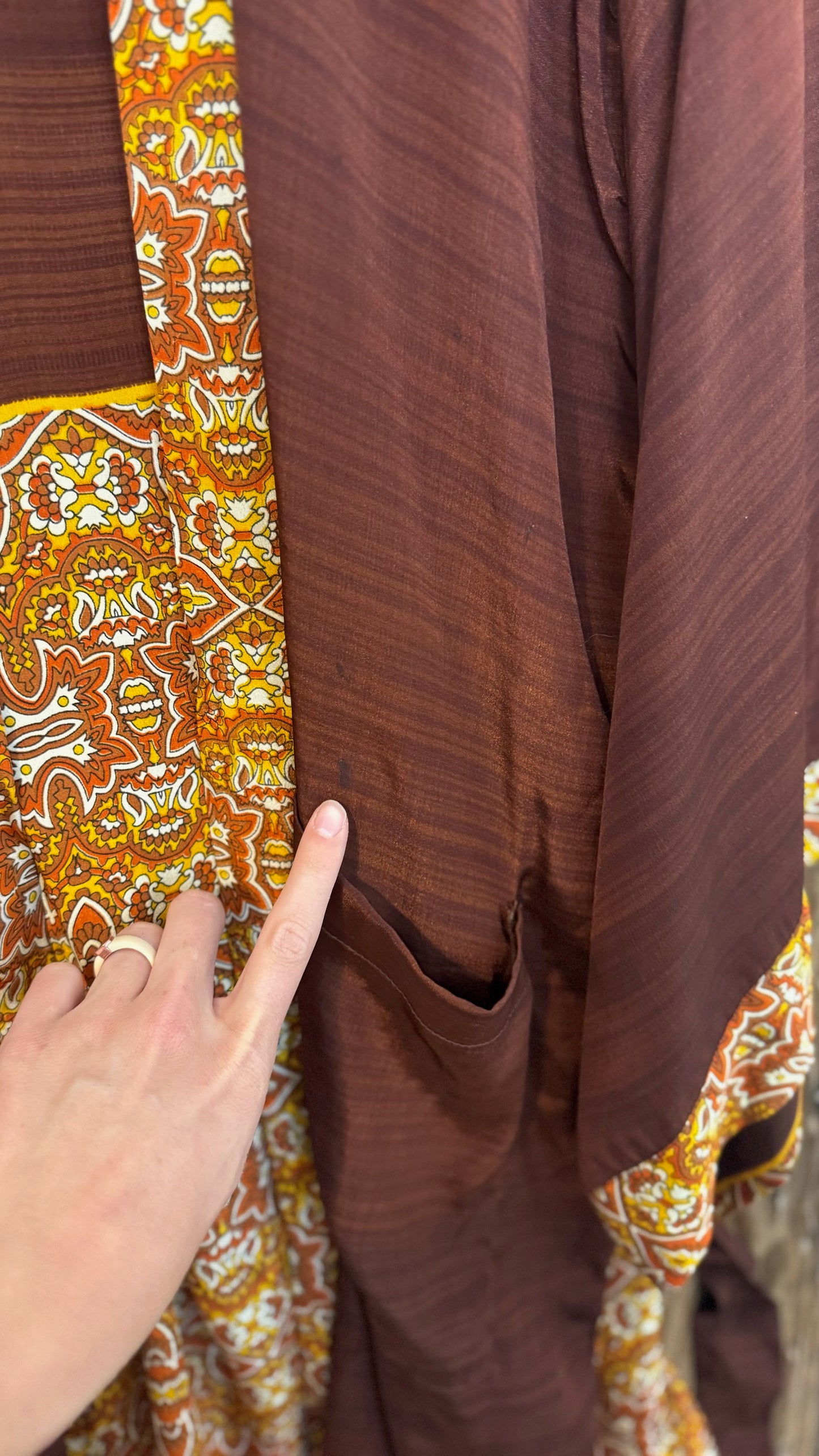 Creosote Sari Silk Kimono 004