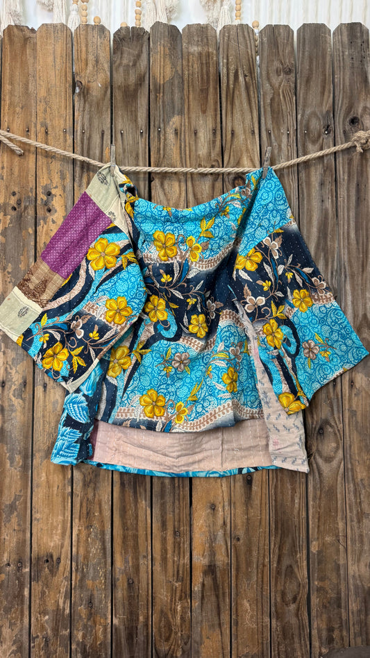 Moon Valley Kantha Pullover Top - 012