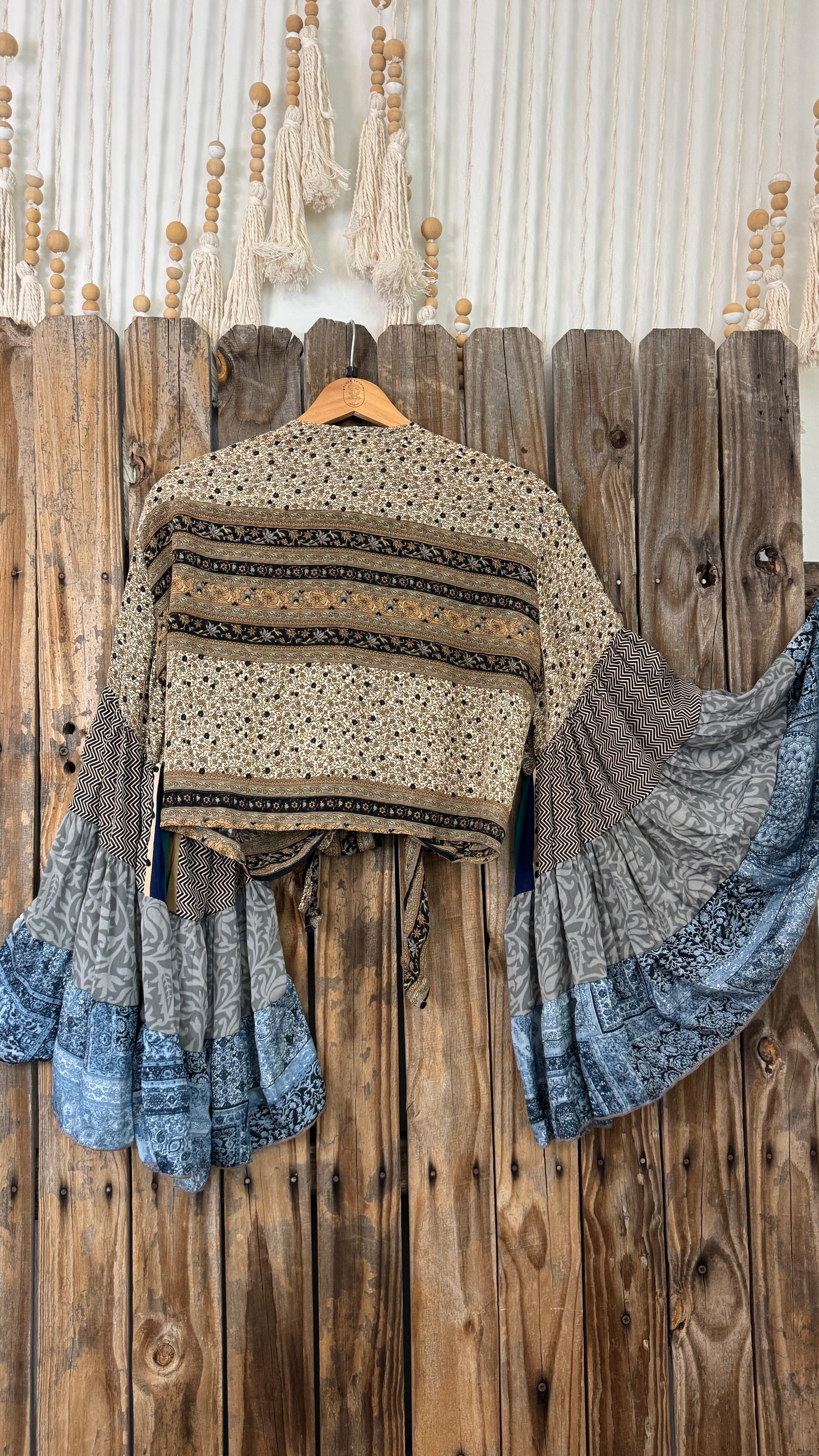 Thunderstruck ⚡ Silk Wrap Tie Top 019