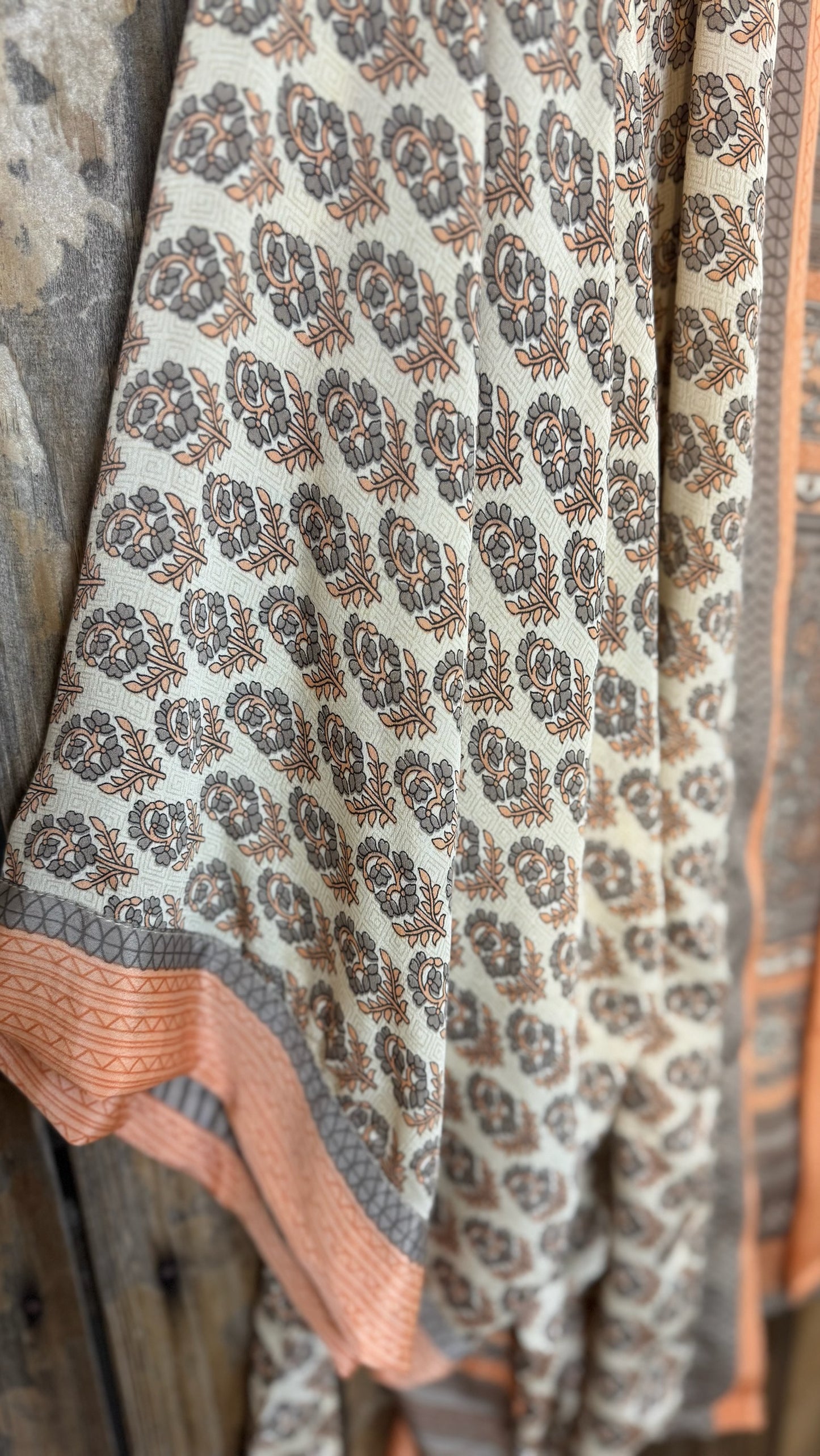 Creosote Sari Silk Kimono 005