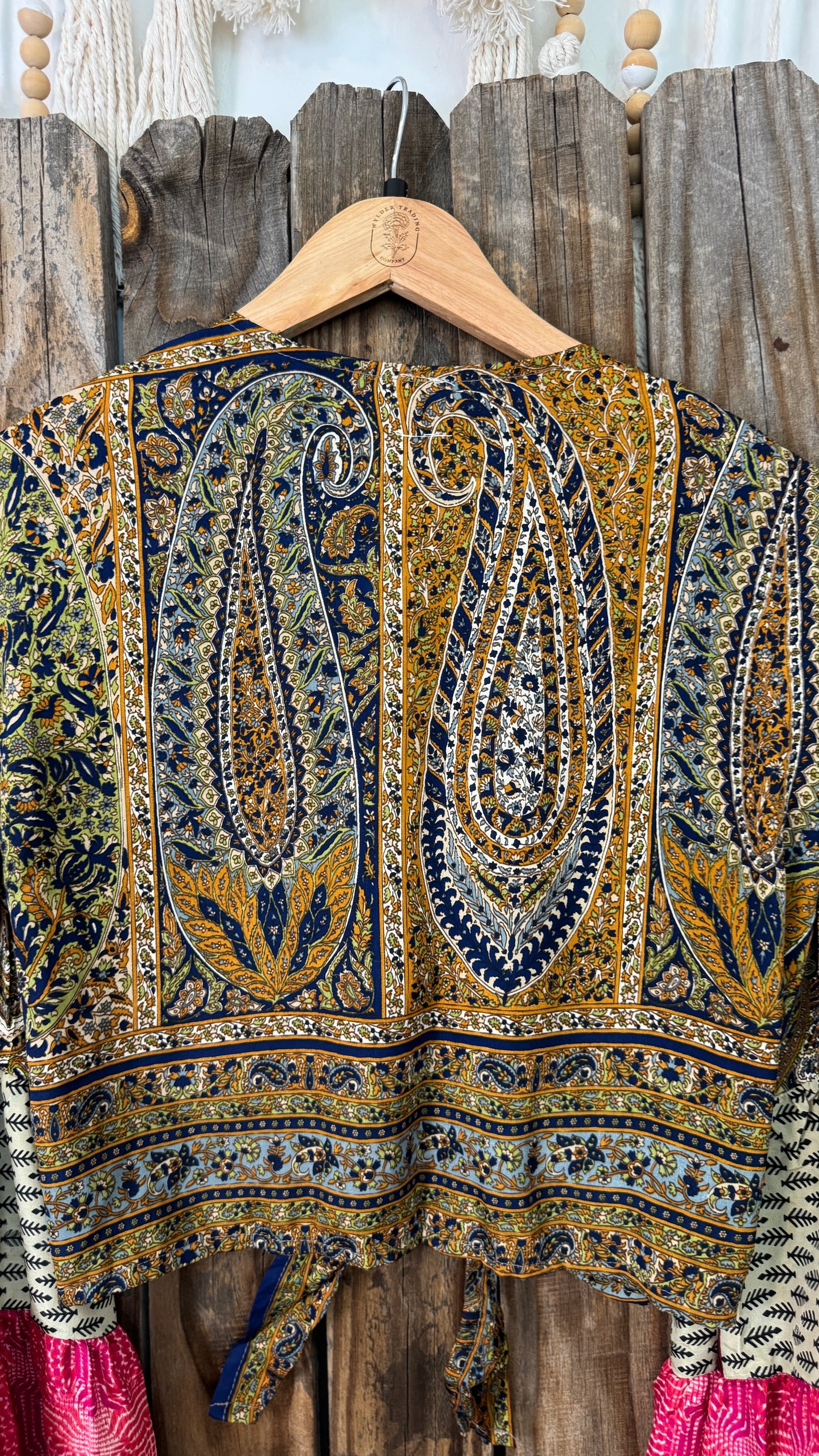 Thunderstruck ⚡ Silk Wrap Tie Top 020