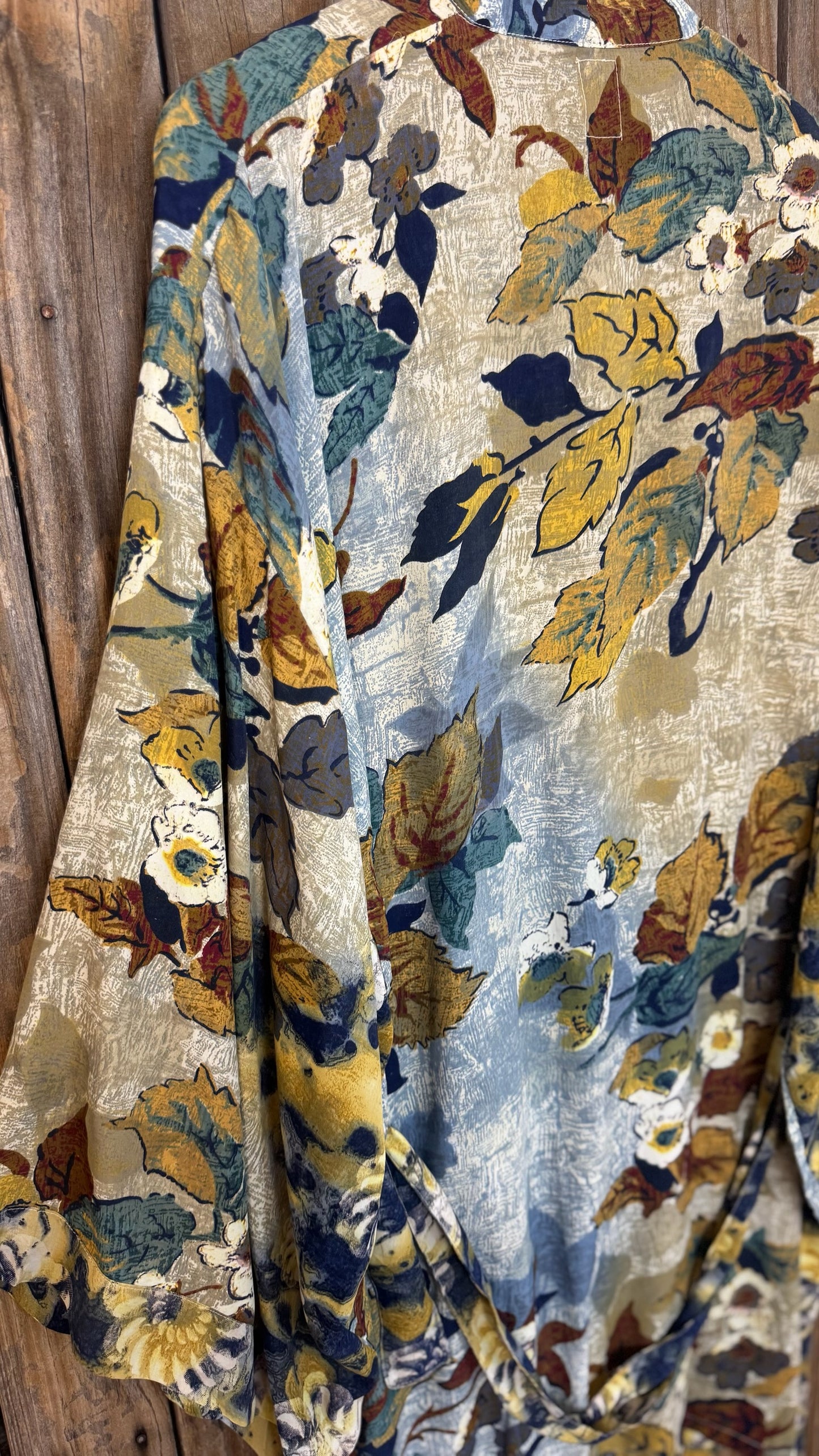 Creosote Sari Silk Kimono 012