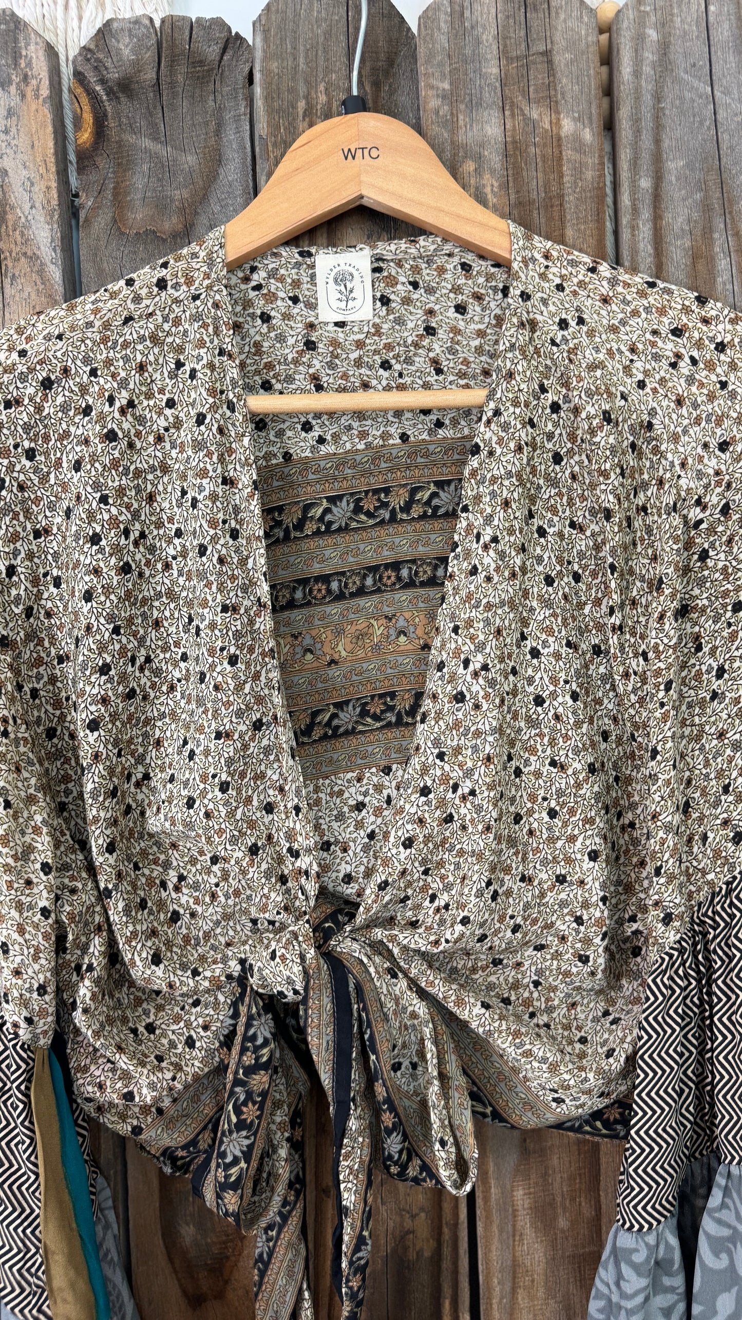 Thunderstruck ⚡ Silk Wrap Tie Top 019