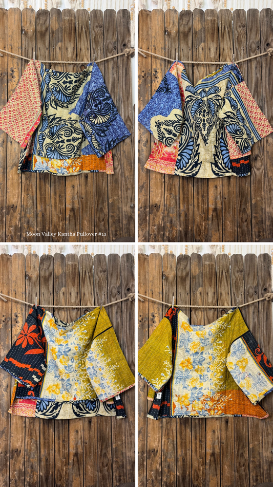 Moon Valley Kantha Pullover Top - 013