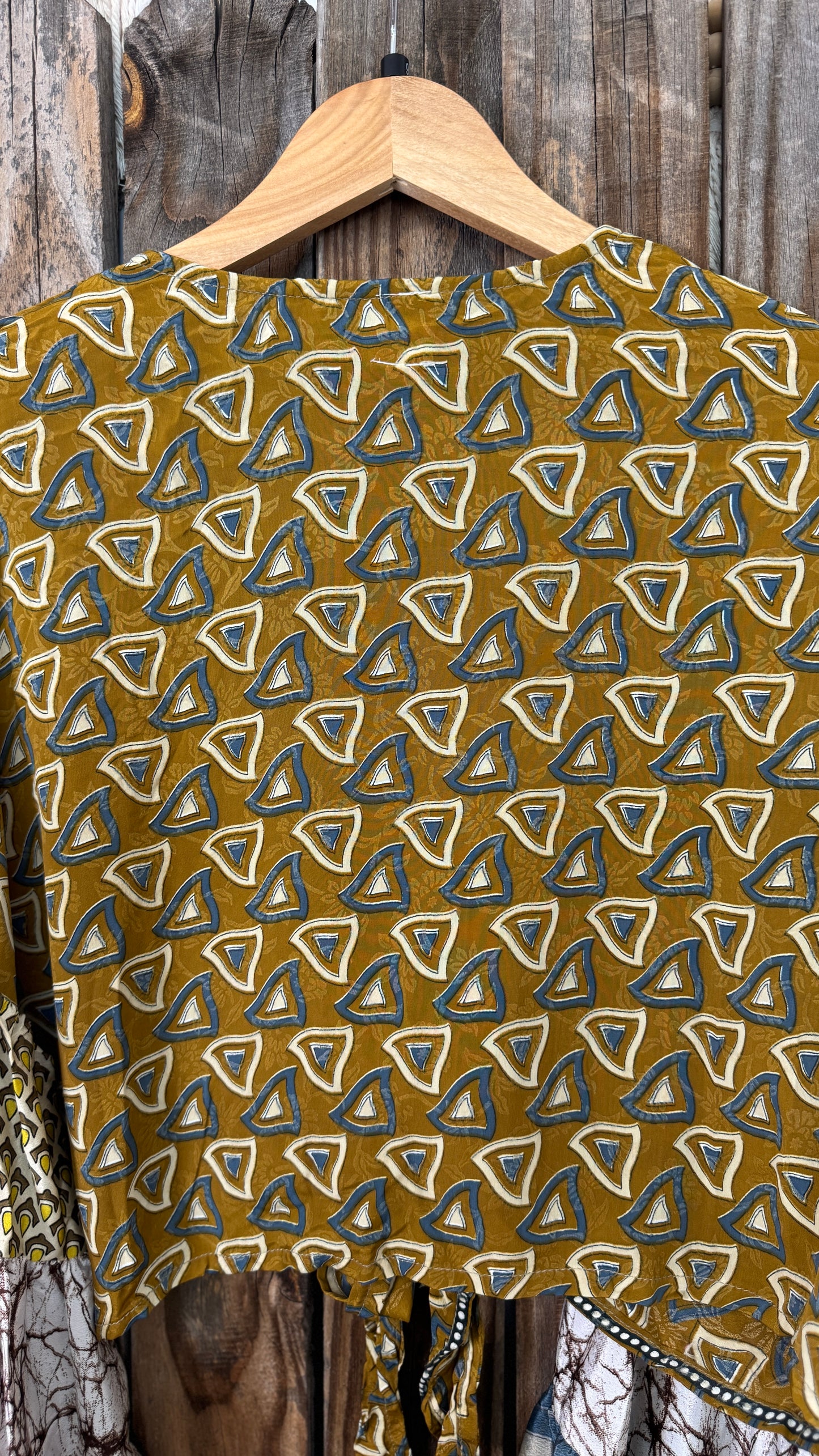 Thunderstruck ⚡ Silk Wrap Tie Top 009