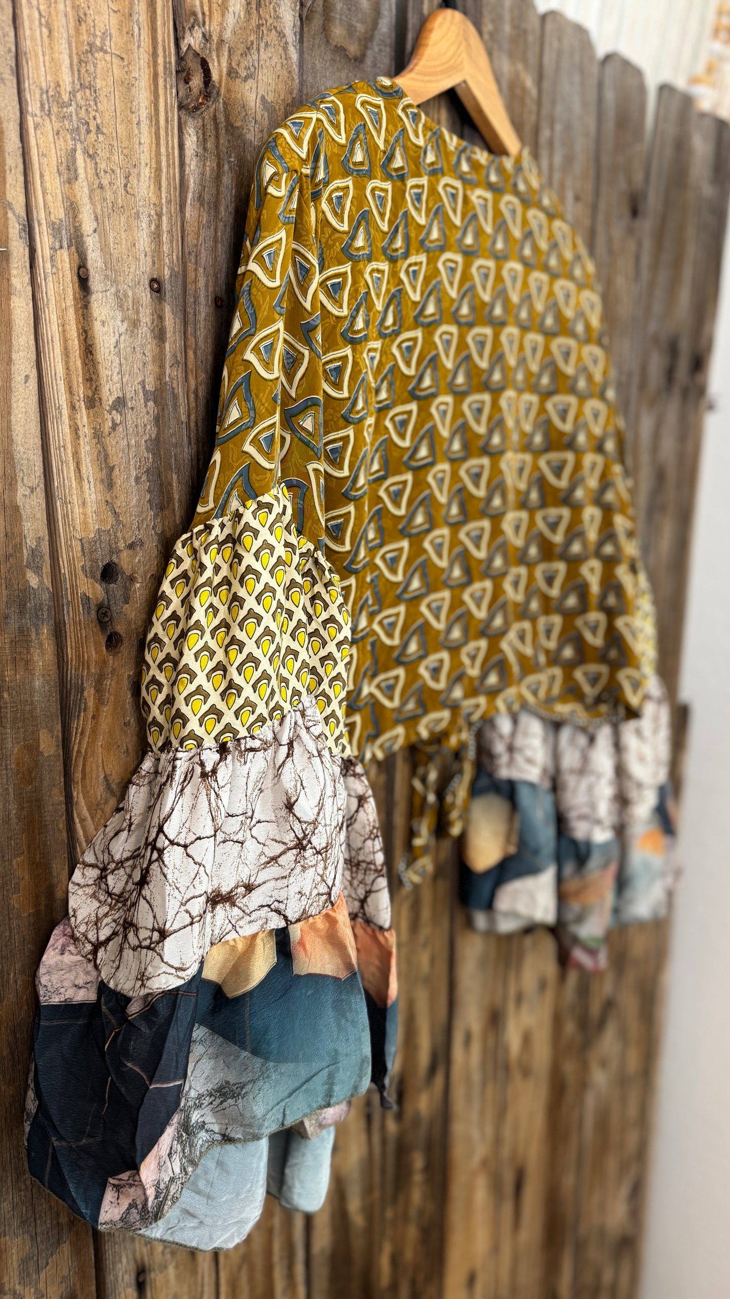 Thunderstruck ⚡ Silk Wrap Tie Top 009