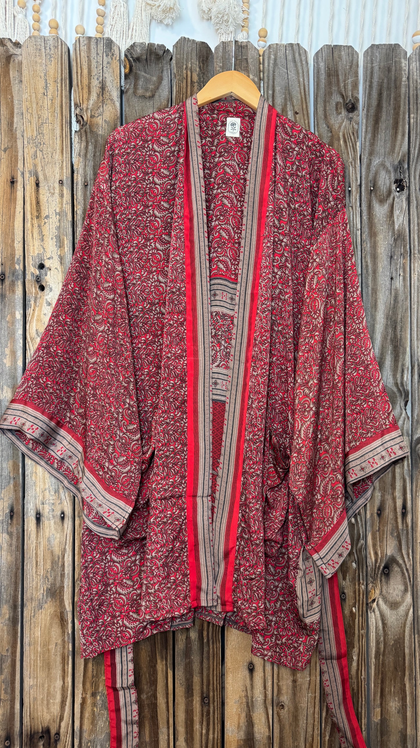 Creosote Sari Silk Kimono 001