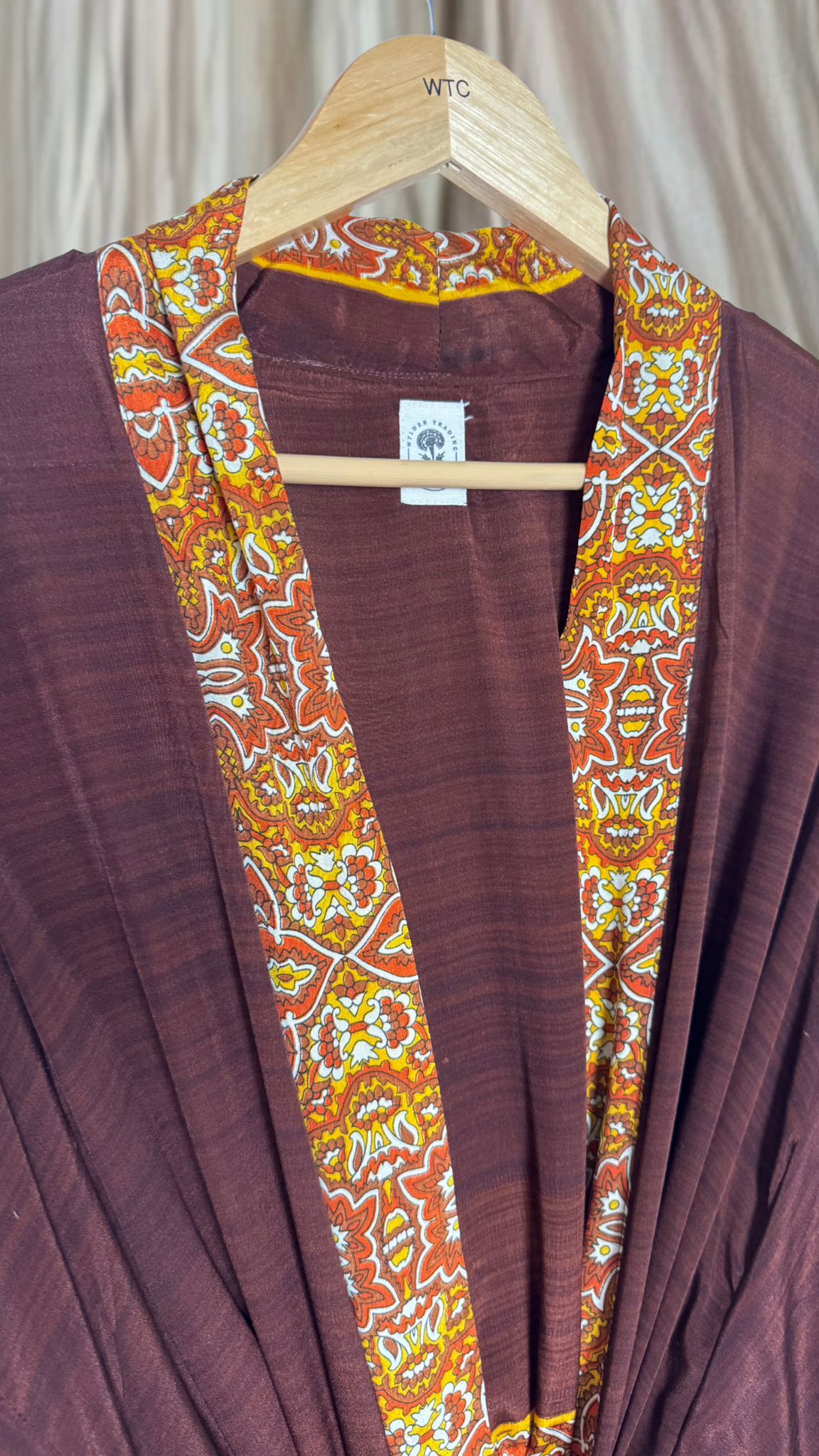Creosote Sari Silk Kimono 028