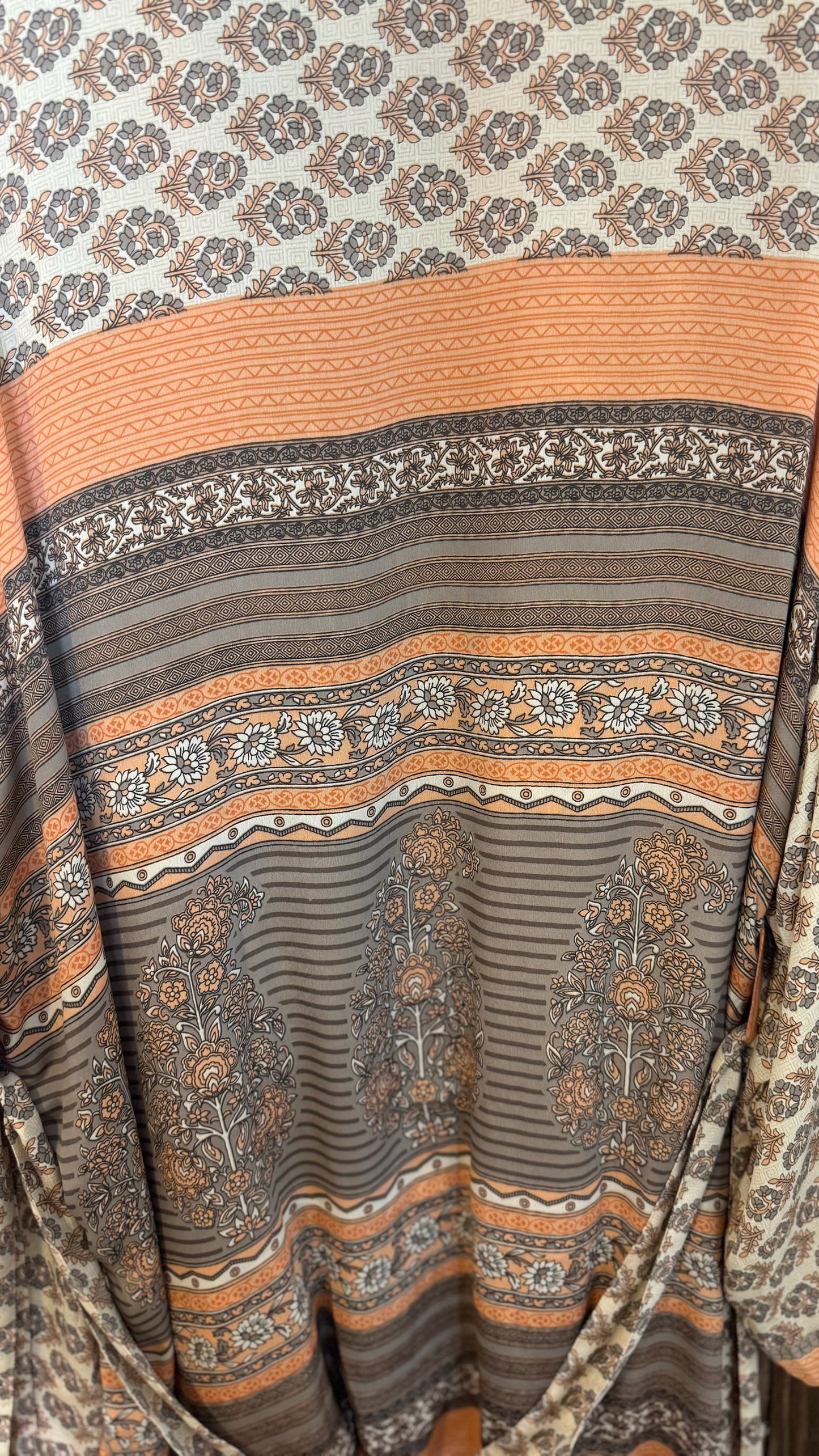 Creosote Sari Silk Kimono 005