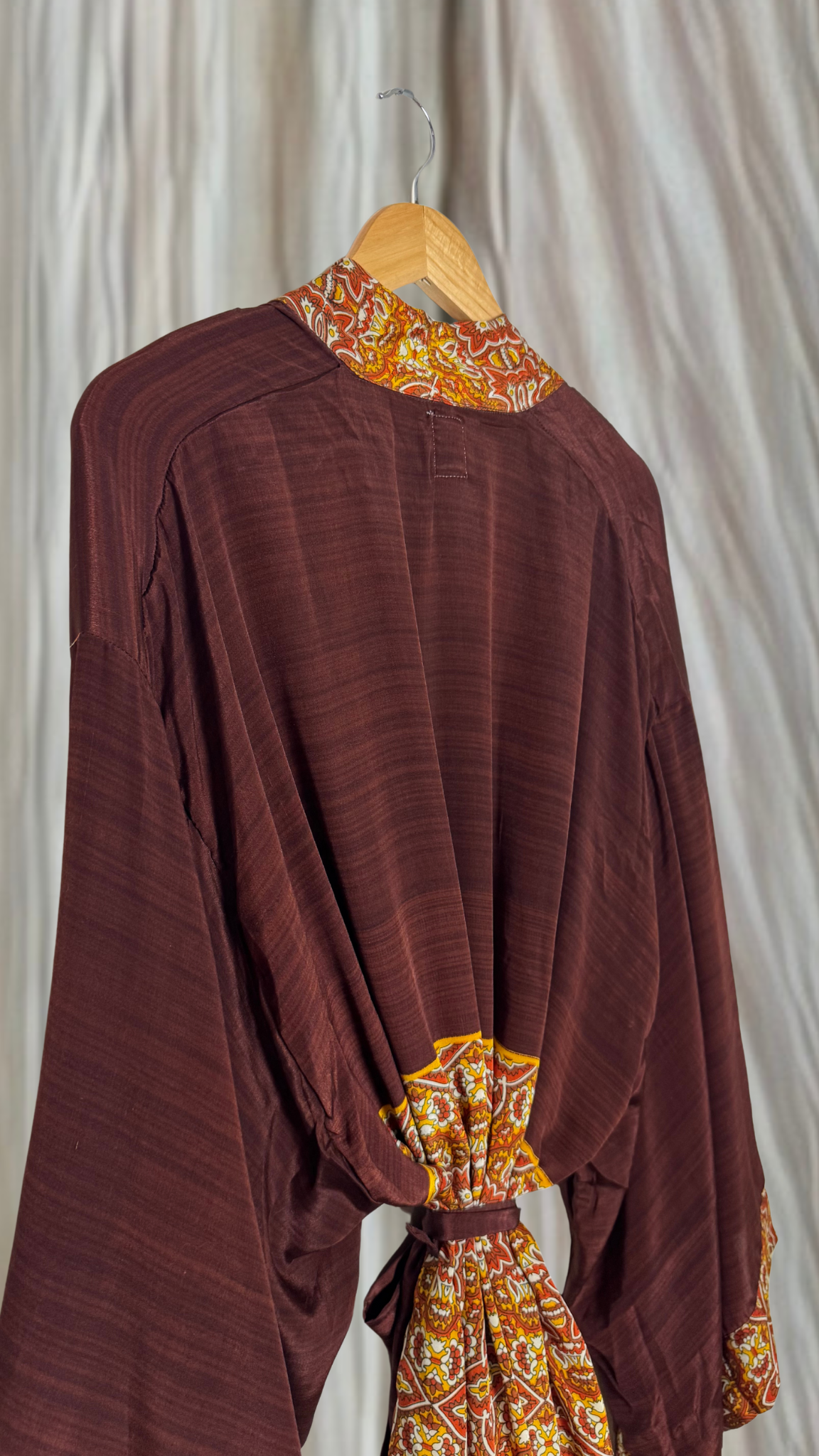 Creosote Sari Silk Kimono 028