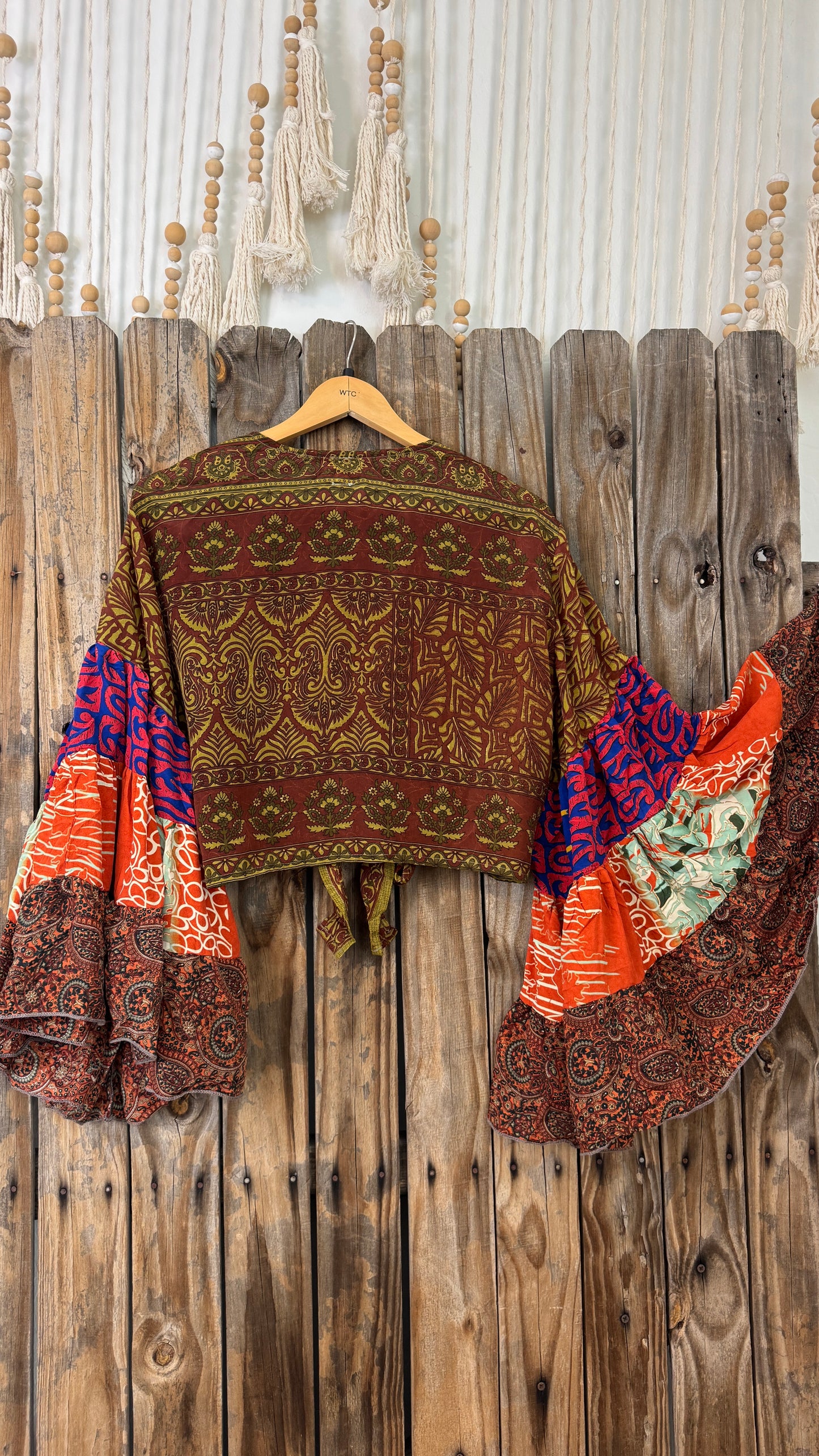 Thunderstruck ⚡ Silk Wrap Tie Top 001