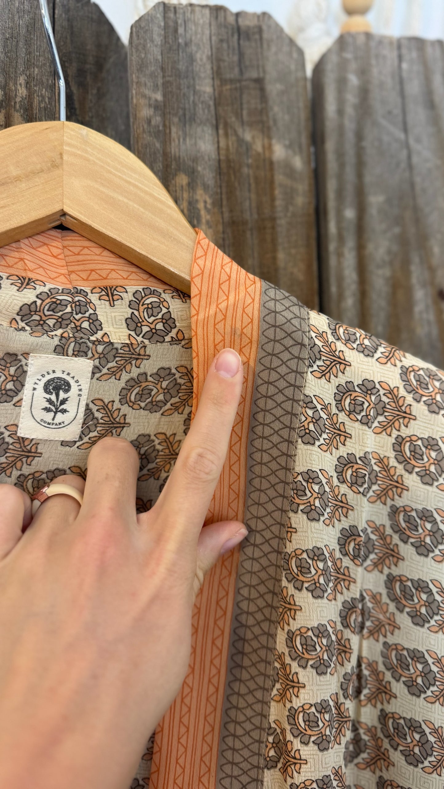 Creosote Sari Silk Kimono 005