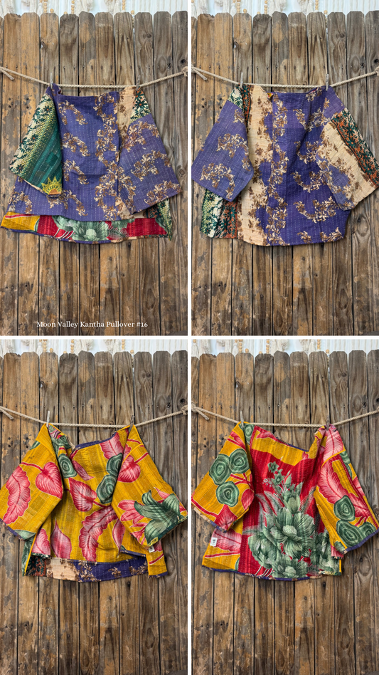Moon Valley Kantha Pullover Top - 016