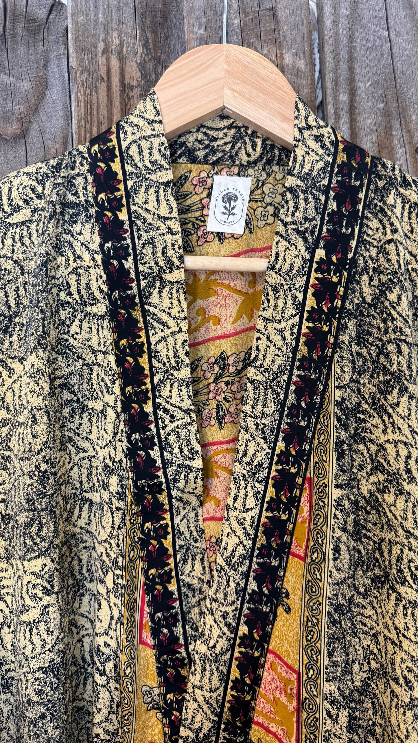 Creosote Sari Silk Kimono 008