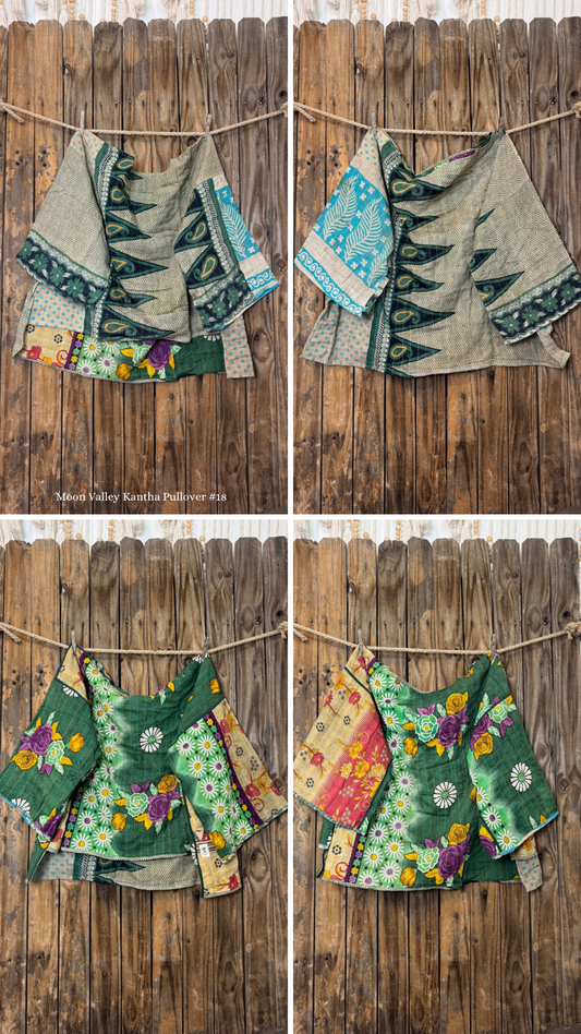 Moon Valley Kantha Pullover Top - 018