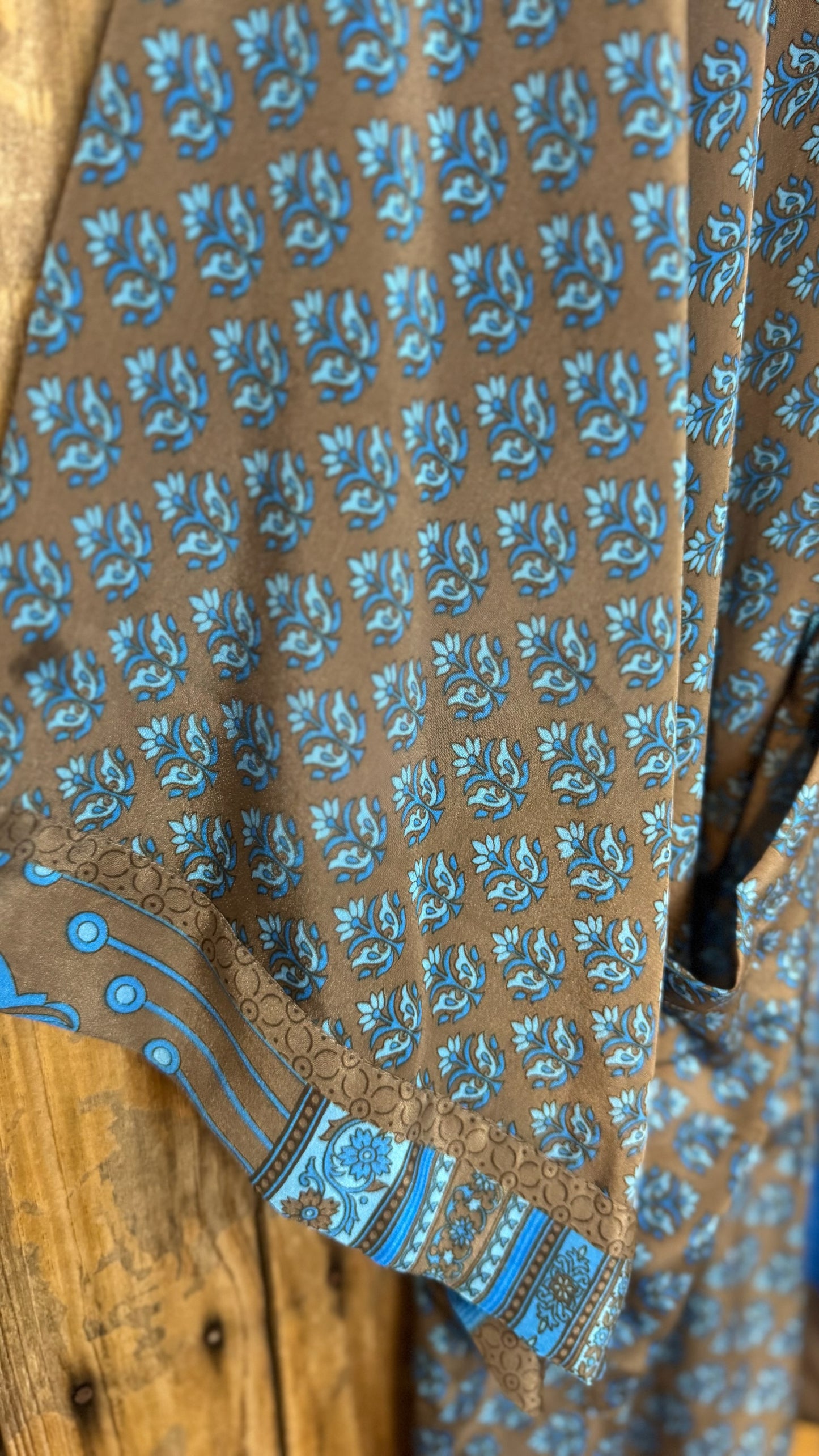 Creosote Sari Silk Kimono 015