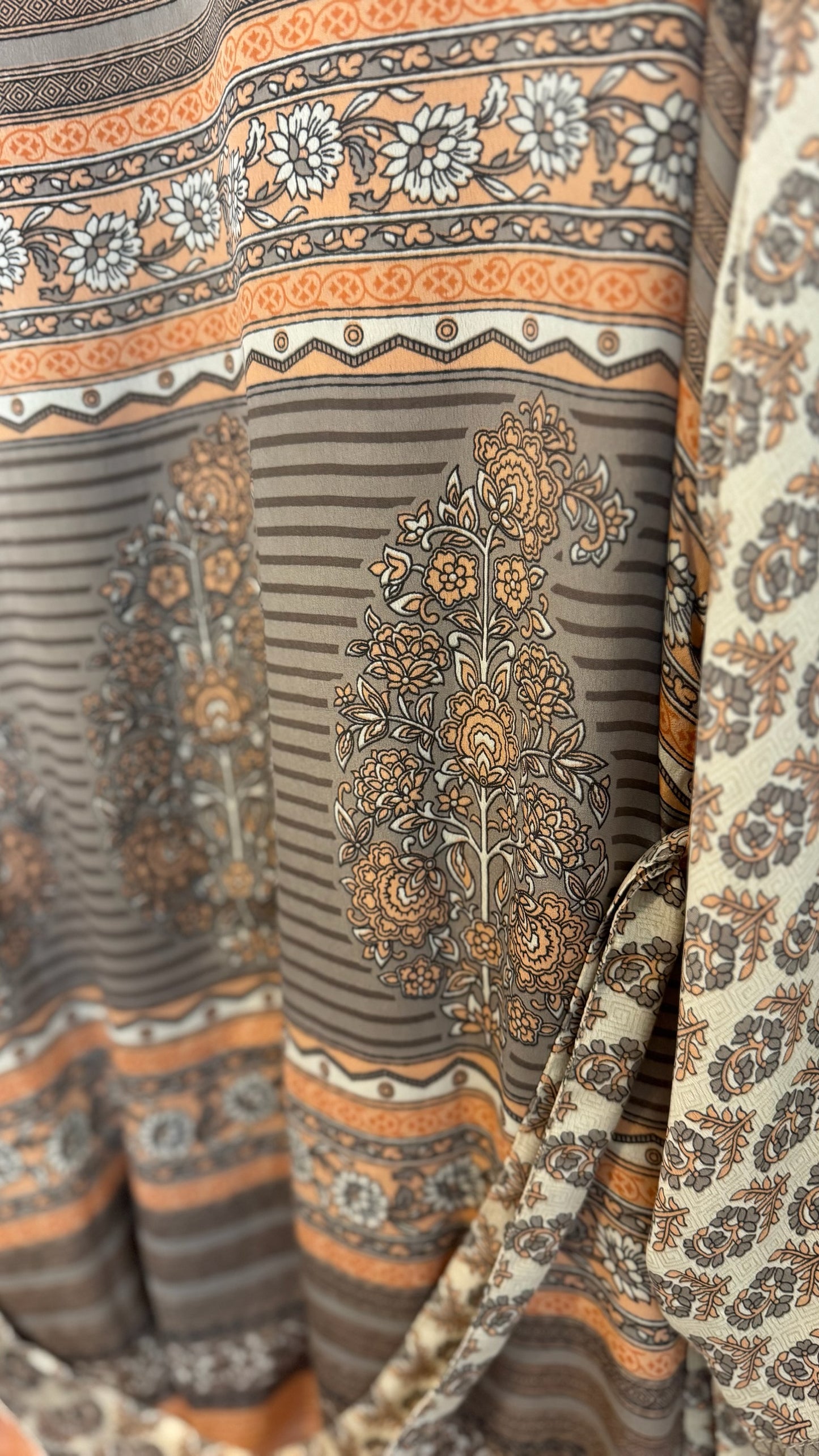 Creosote Sari Silk Kimono 005