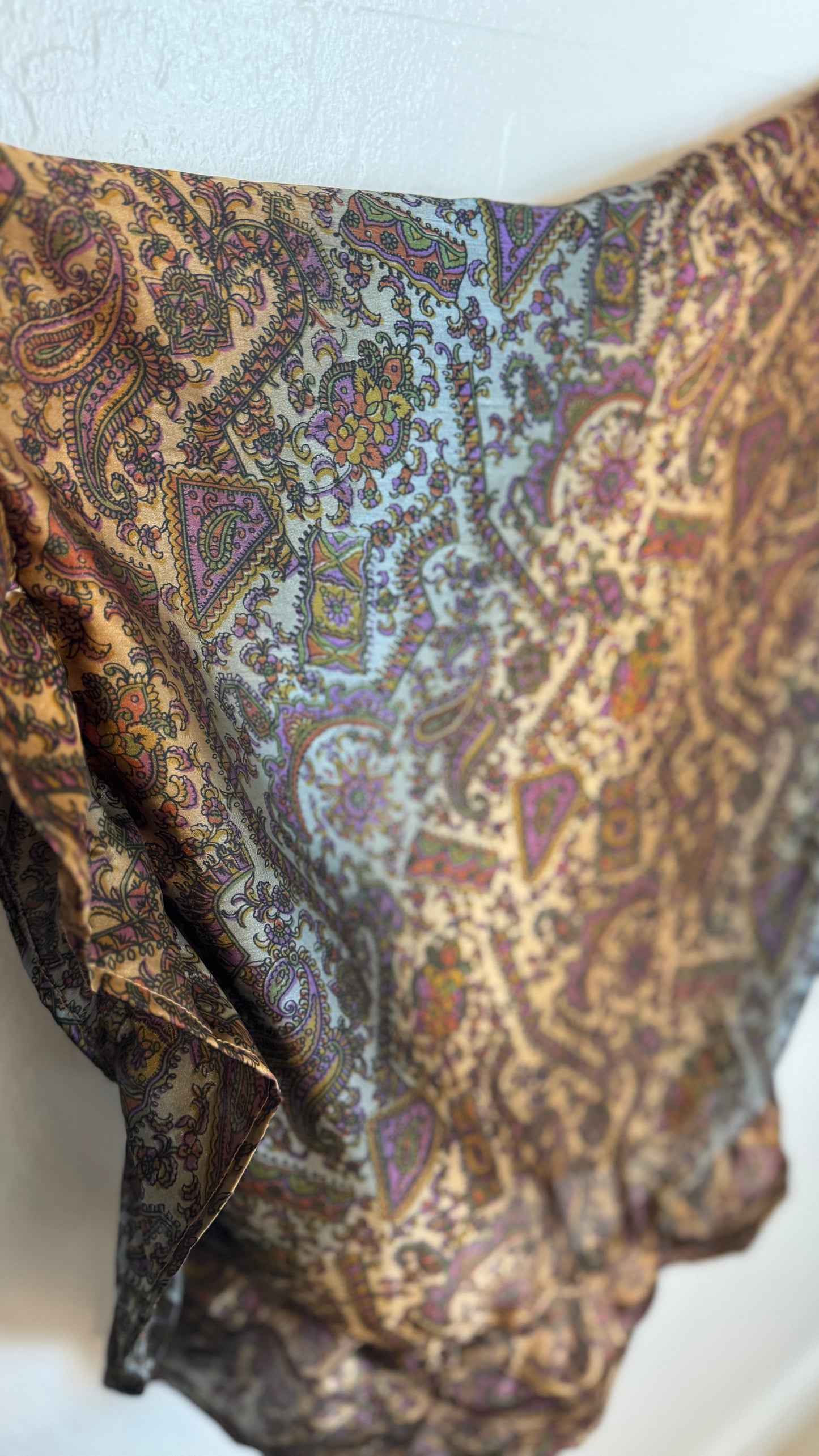 Bell Sleeve Silk Wrap Tie Top 008