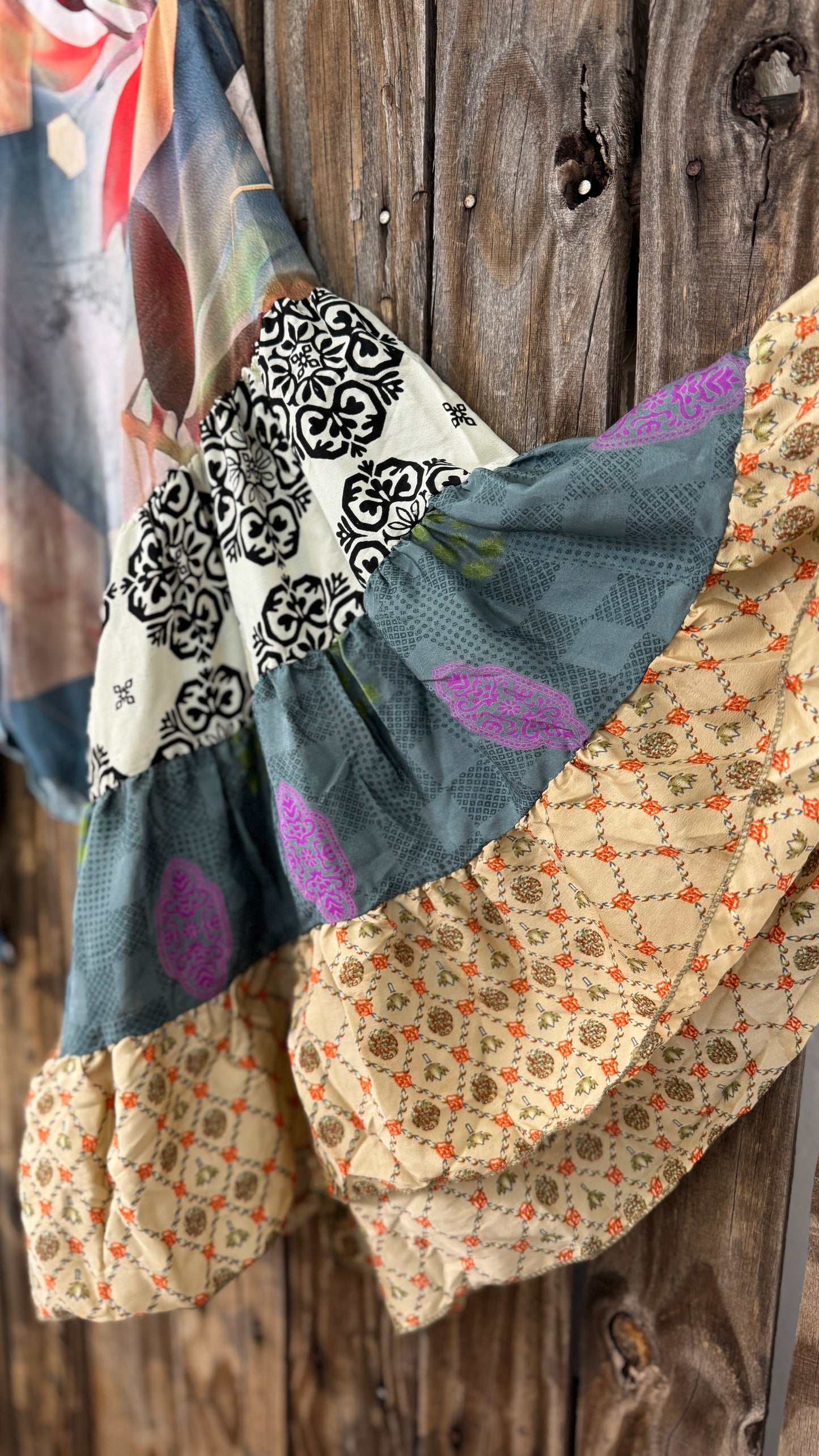 Thunderstruck ⚡ Silk Wrap Tie Top 014