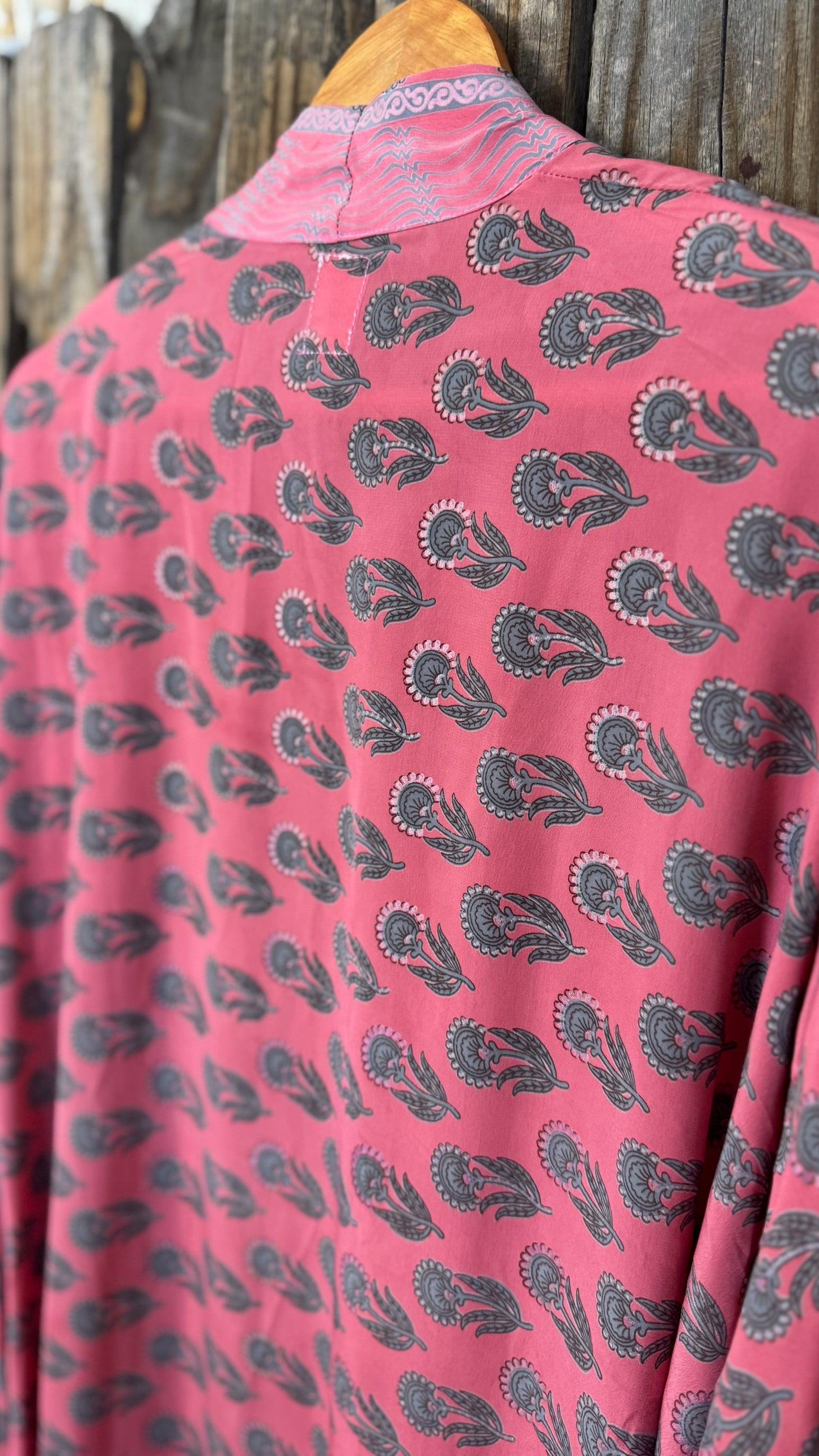 Creosote Sari Silk Kimono 019